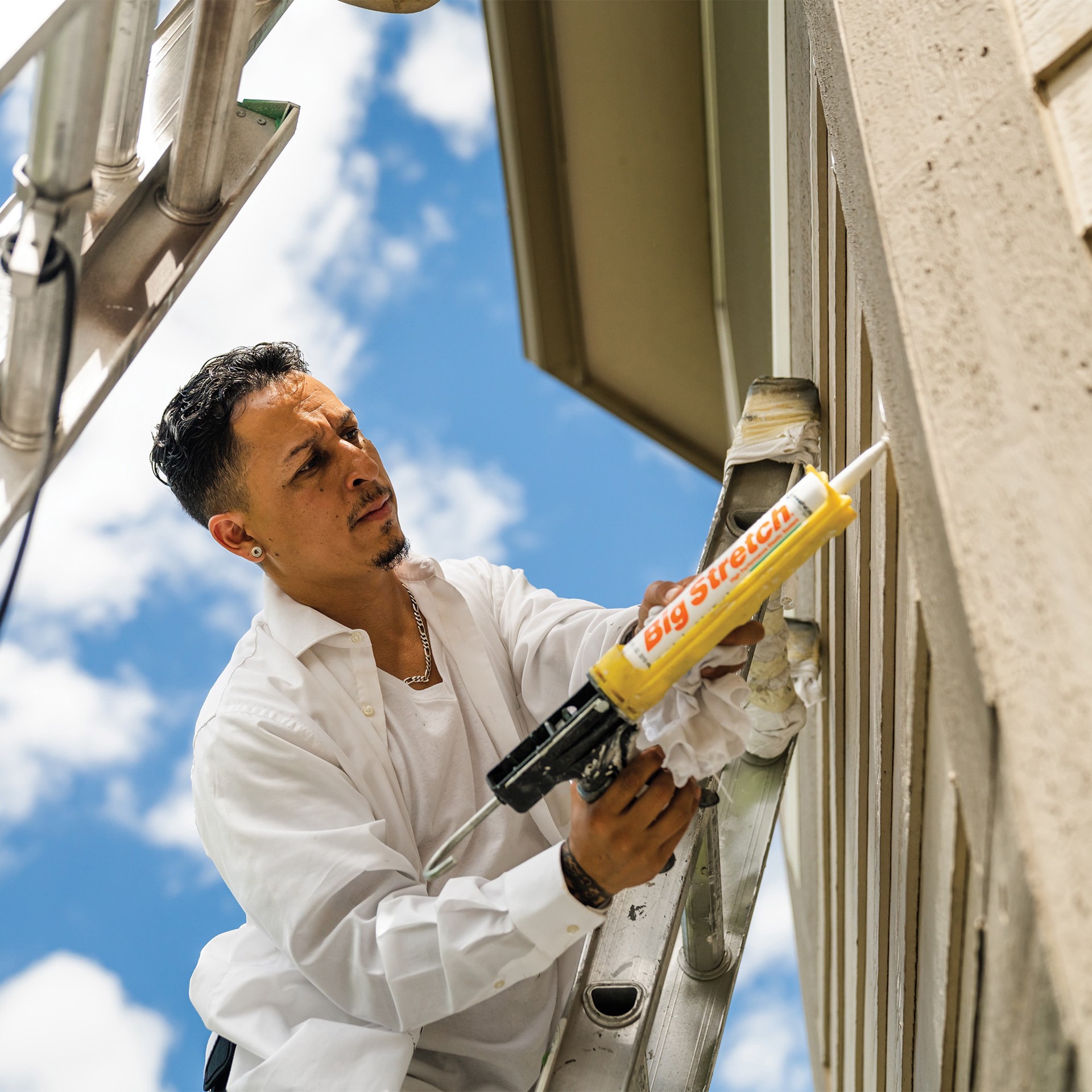 slide 4 of 6, Sashco Big Stretch 10.5-oz Window and Door Clear Paintable Latex Caulk, 1 ct