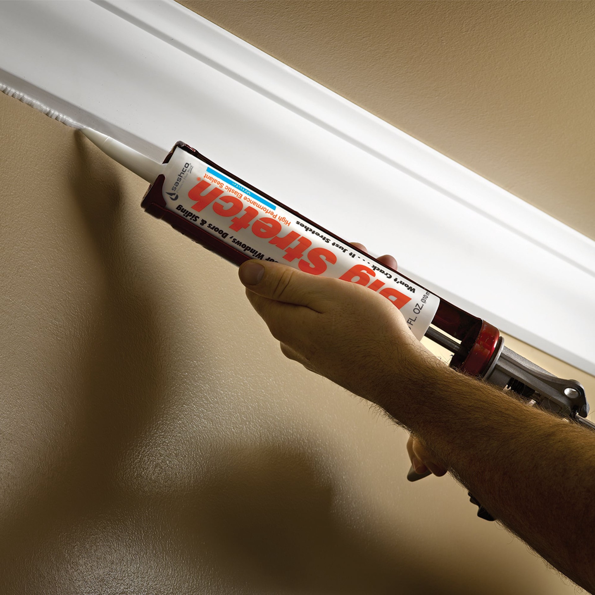 slide 6 of 6, Sashco Big Stretch 10.5-oz Window and Door Clear Paintable Latex Caulk, 1 ct