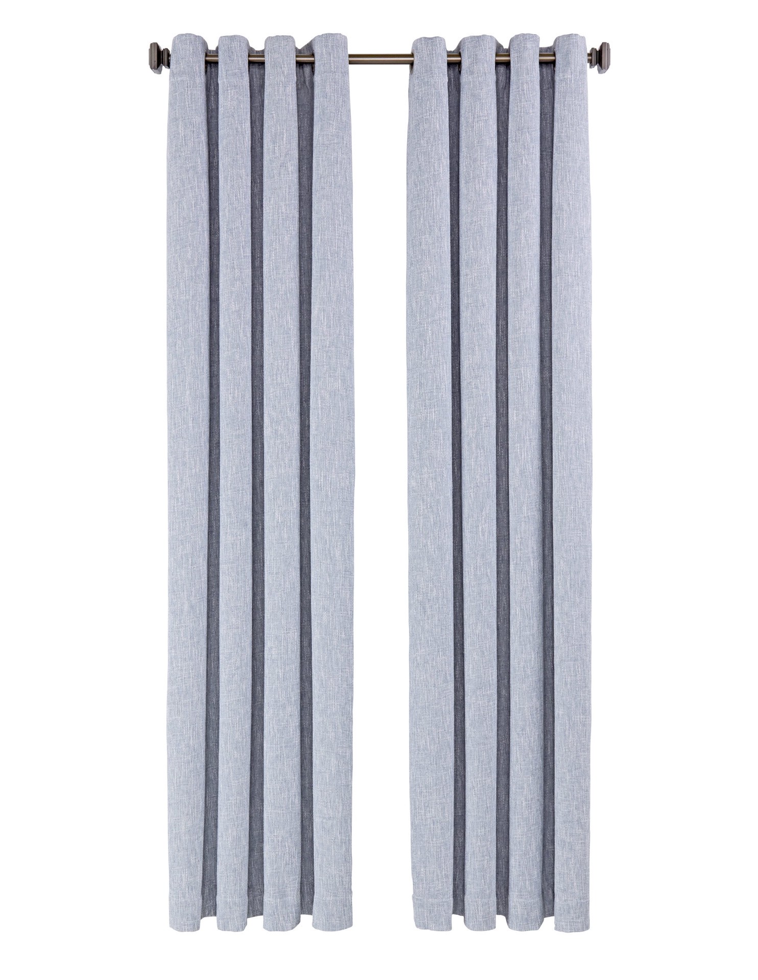 slide 6 of 6, allen + roth 84-in Dusty Blue Blackout Thermal lined Grommet Single curtain panel, 1 ct