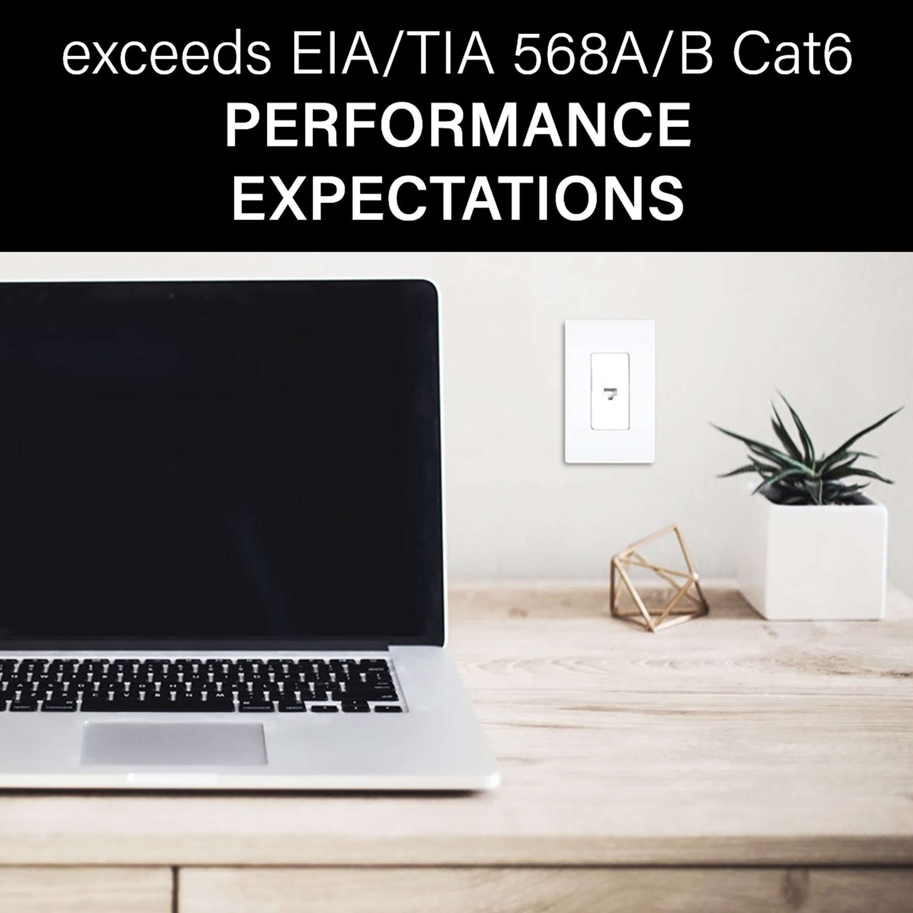 slide 2 of 6, Legrand 5 -Pack CAT6 Ethernet Wall Jack, 1 ct