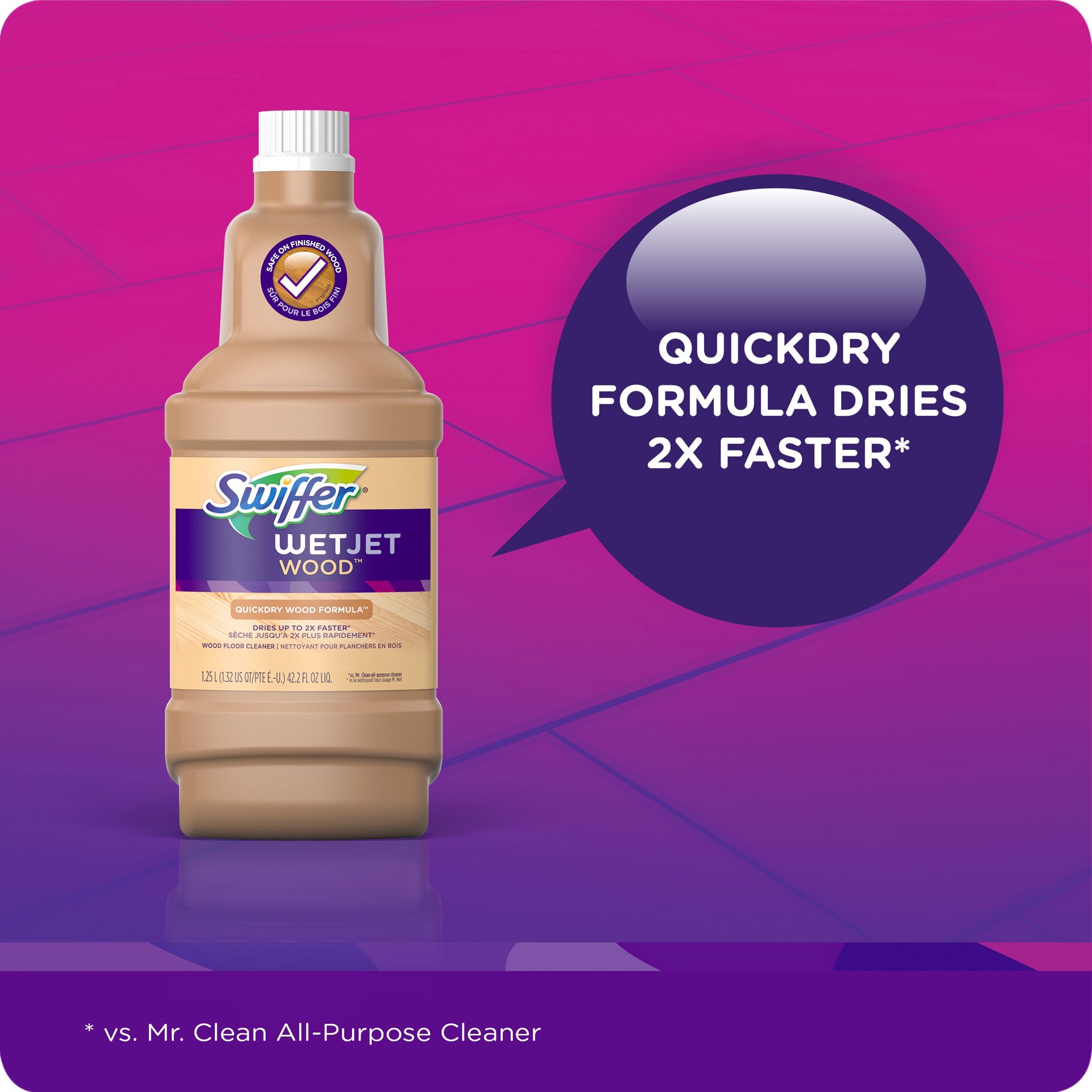 slide 2 of 4, Swiffer WetJet Wood Refill Original Liquid Floor Cleaner 2 -Count, 1 ct