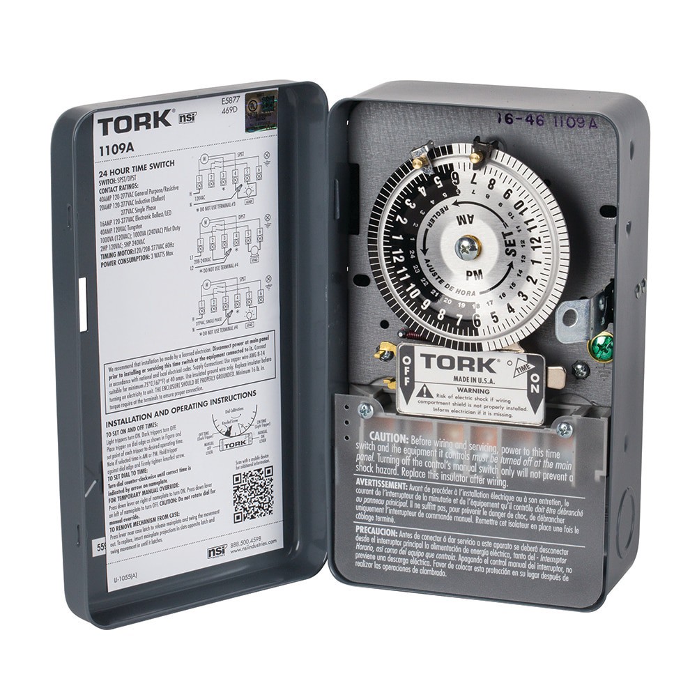 slide 4 of 4, TORK 40 -Amps 120/277-volt Indoor Programmable Digital Lighting Timer, 1 ct