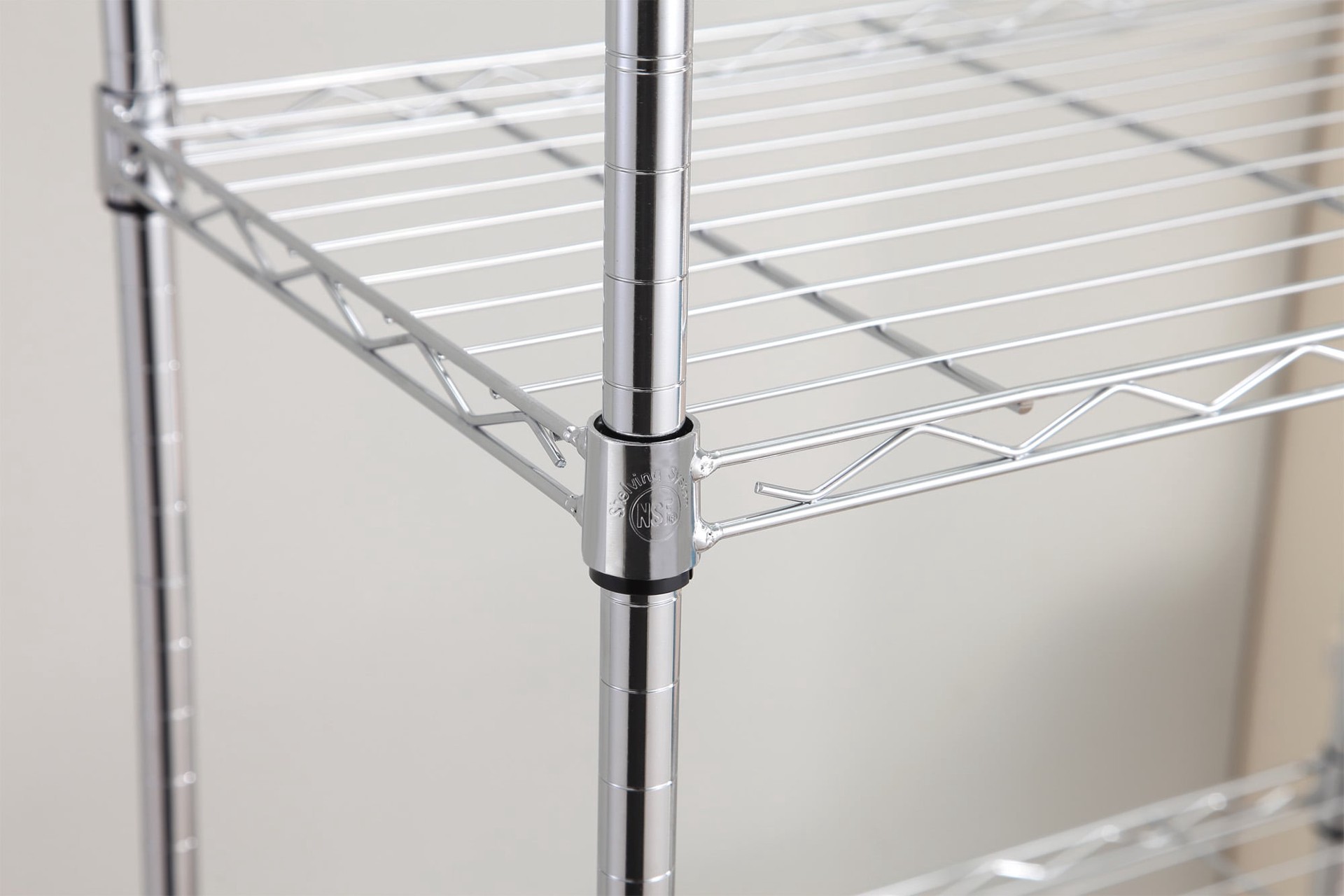 slide 5 of 6, Style Selections 5 -Tier Chrome Metal Utility shelving unit with Wire Shelves ( 36-in W x 16-in D x 72-in H ), 1 ct