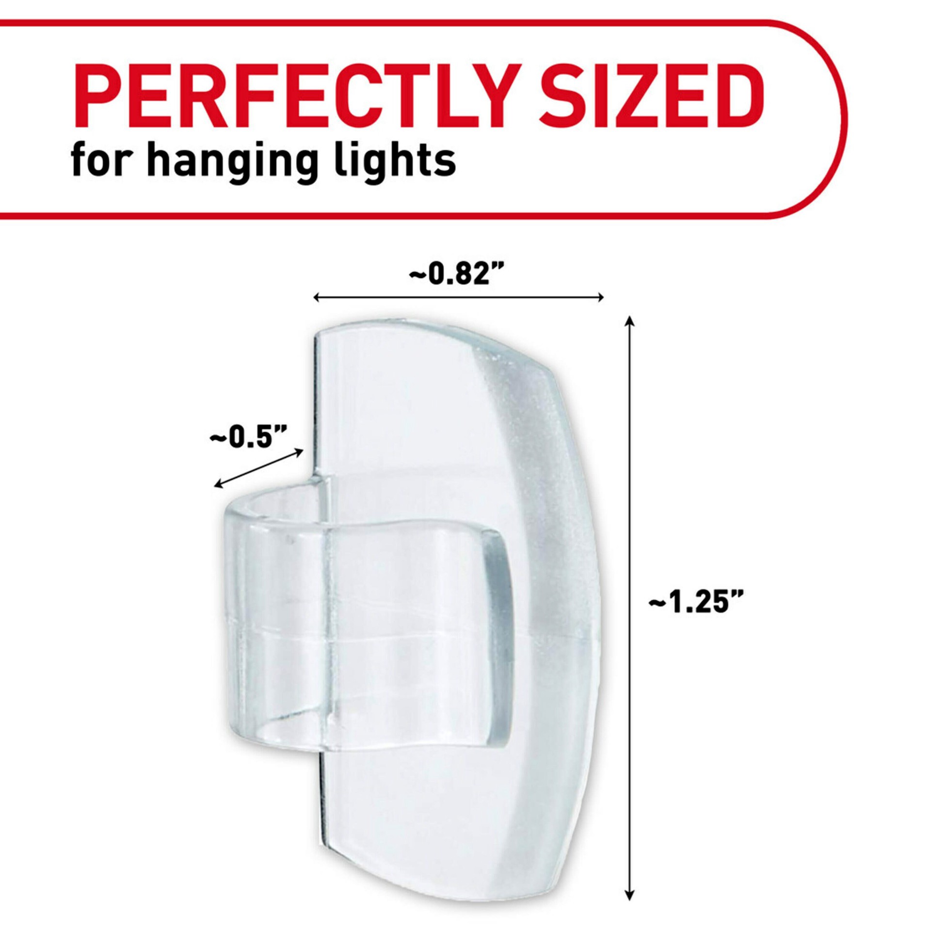 slide 2 of 6, Command Outdoor Light Clips 16 -Pack Clear Adhesive Storage/Utility hook ( 0.1-lb Capacity), 1 ct