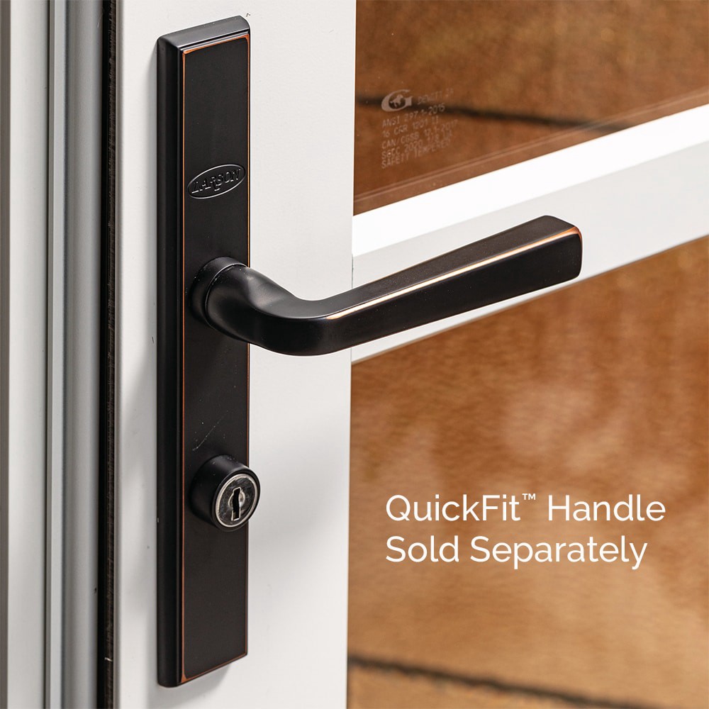 slide 3 of 6, LARSON QuickFit Bronze Lockable Storm door New installation Handleset, 1 ct