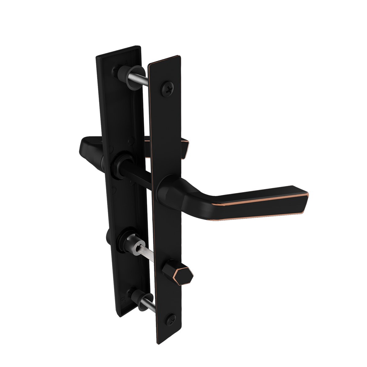 slide 5 of 6, LARSON QuickFit Bronze Lockable Storm door New installation Handleset, 1 ct