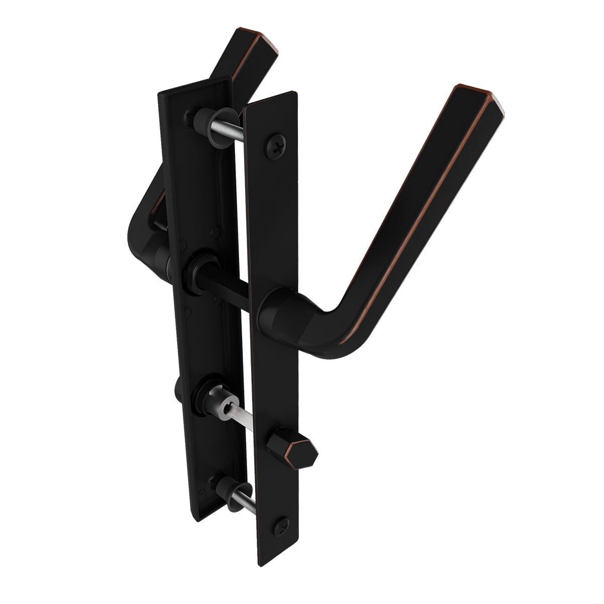 slide 6 of 6, LARSON QuickFit Bronze Lockable Storm door New installation Handleset, 1 ct