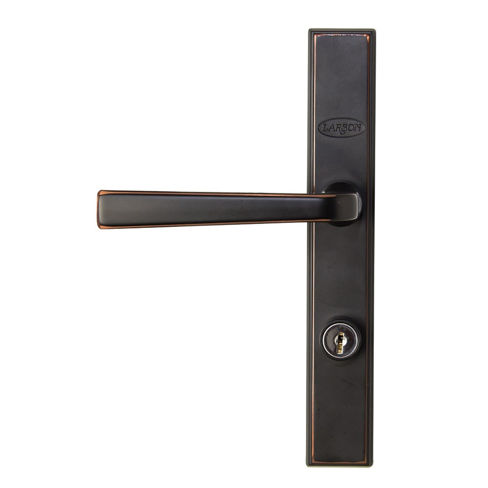 slide 1 of 6, LARSON QuickFit Bronze Lockable Storm door New installation Handleset, 1 ct