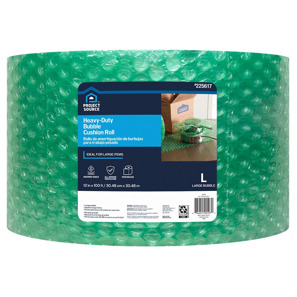 slide 1 of 6, Project Source 12-in x 100-ft Large Bubble Cushion, 1 ct