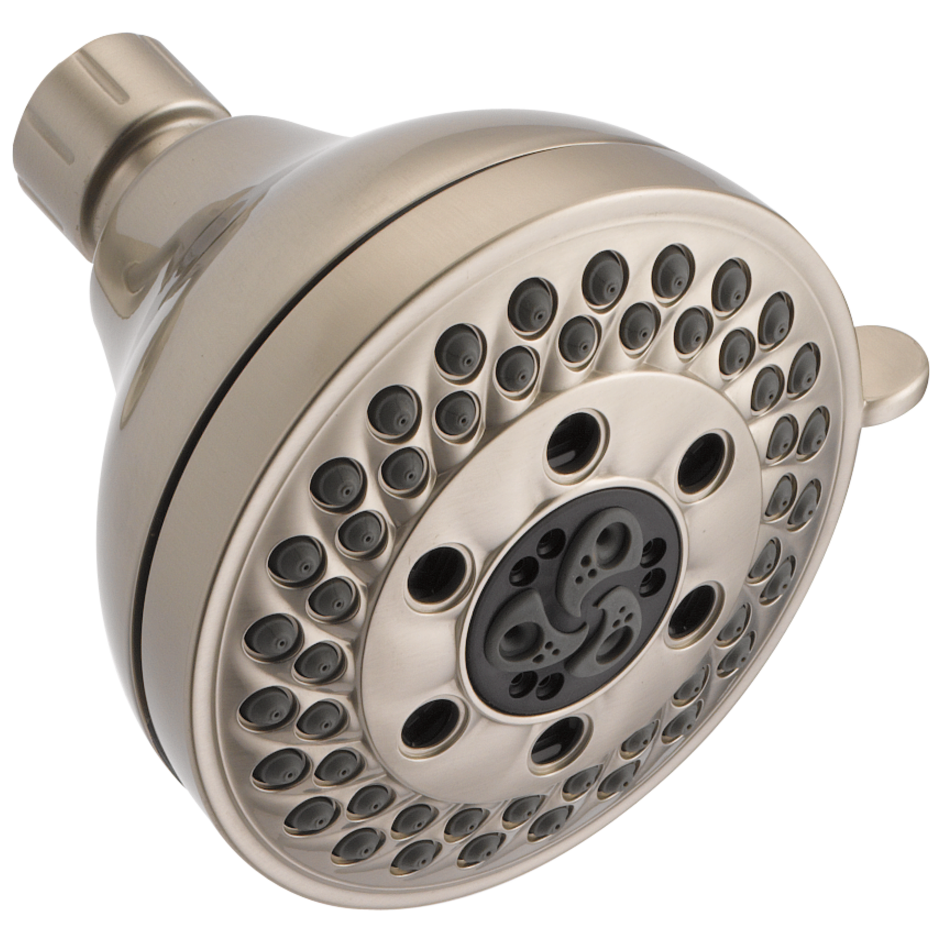 slide 1 of 6, Delta Universal Showering Components 5.0 -Spray Spotshield Brushed Nickel 4.0000-in Round Shower Head 1.75 GPM, 1 ct