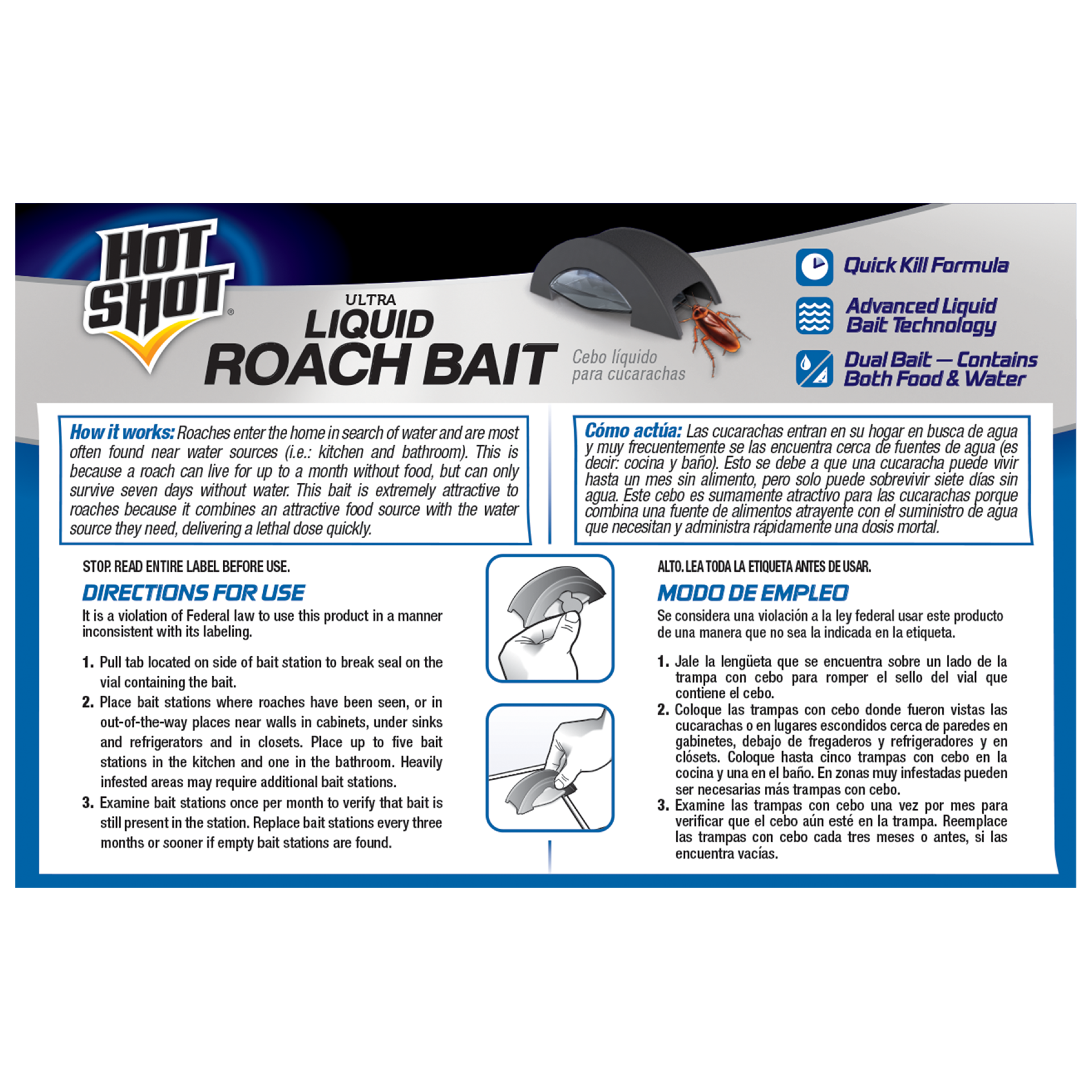 slide 4 of 6, Hot Shot ULTRA Liquid 0.45 -fl oz Roach bait 6 -Pack, 1 ct