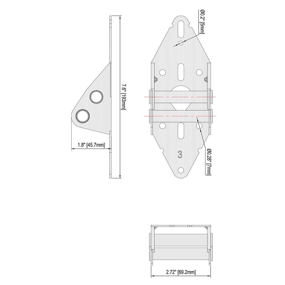 slide 3 of 4, RELIABILT Garage Door Universal number 3 garage door hinge Silver Steel Hinge, 1 ct