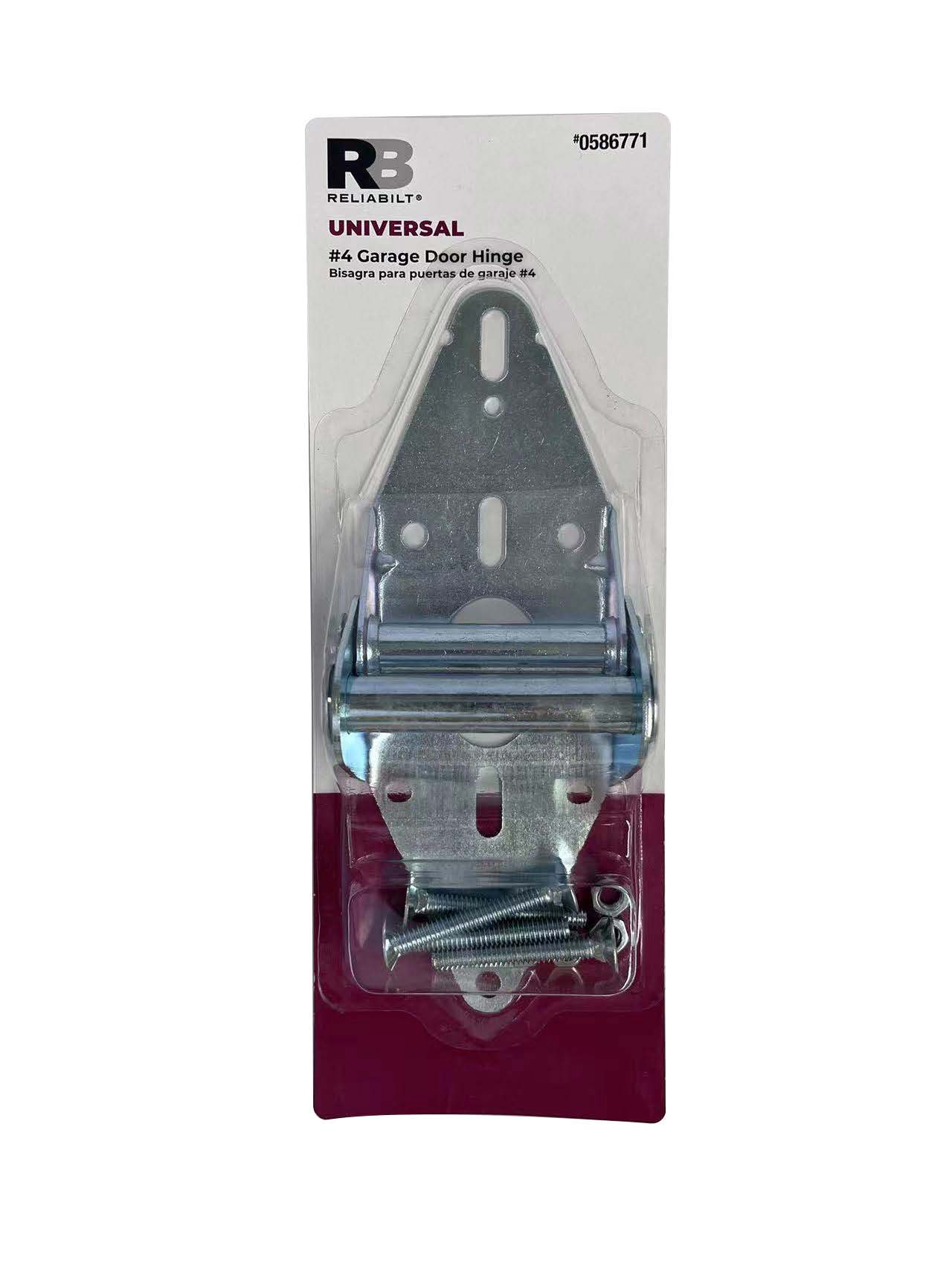 slide 2 of 4, RELIABILT Garage Door Universal number 4 garage door hinge Silver Steel Hinge, 1 ct