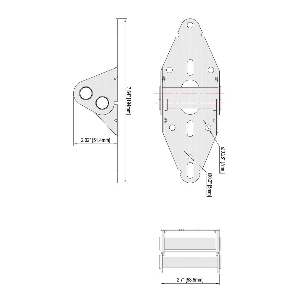 slide 3 of 4, RELIABILT Garage Door Universal number 4 garage door hinge Silver Steel Hinge, 1 ct