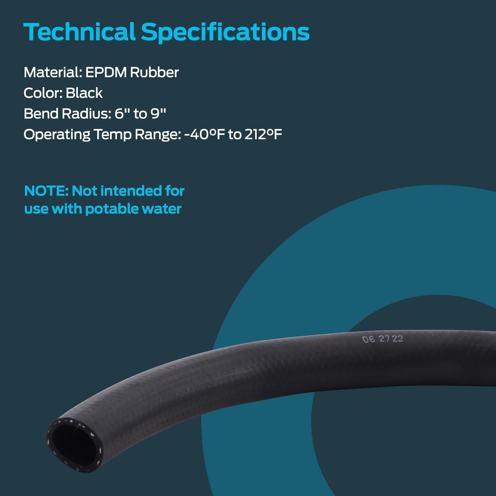 slide 4 of 6, EZ-FLO 7/8-in ID x 2-ft Rubber Black Disposal hose, 1 ct