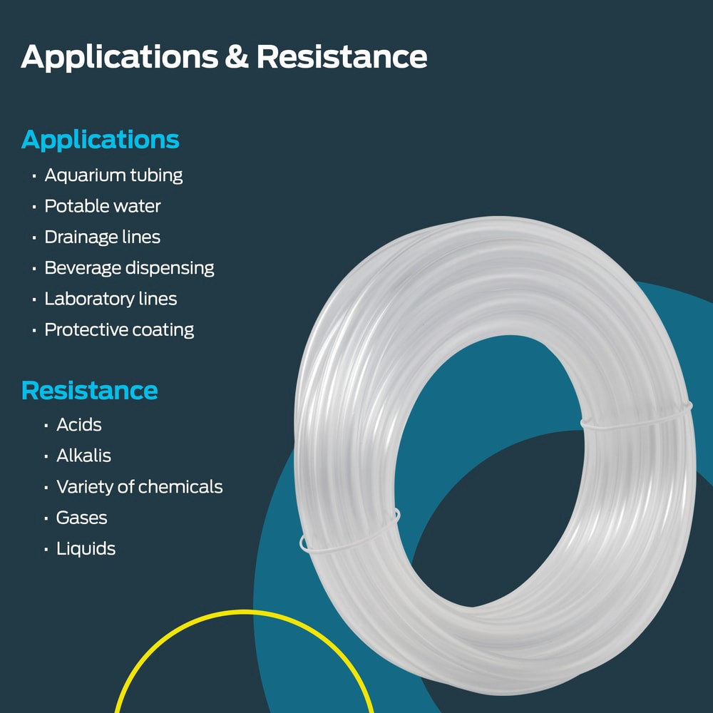 slide 5 of 6, EZ-FLO 0.170-in ID x 10-ft PVC Clear Clear vinyl tubing, 1 ct