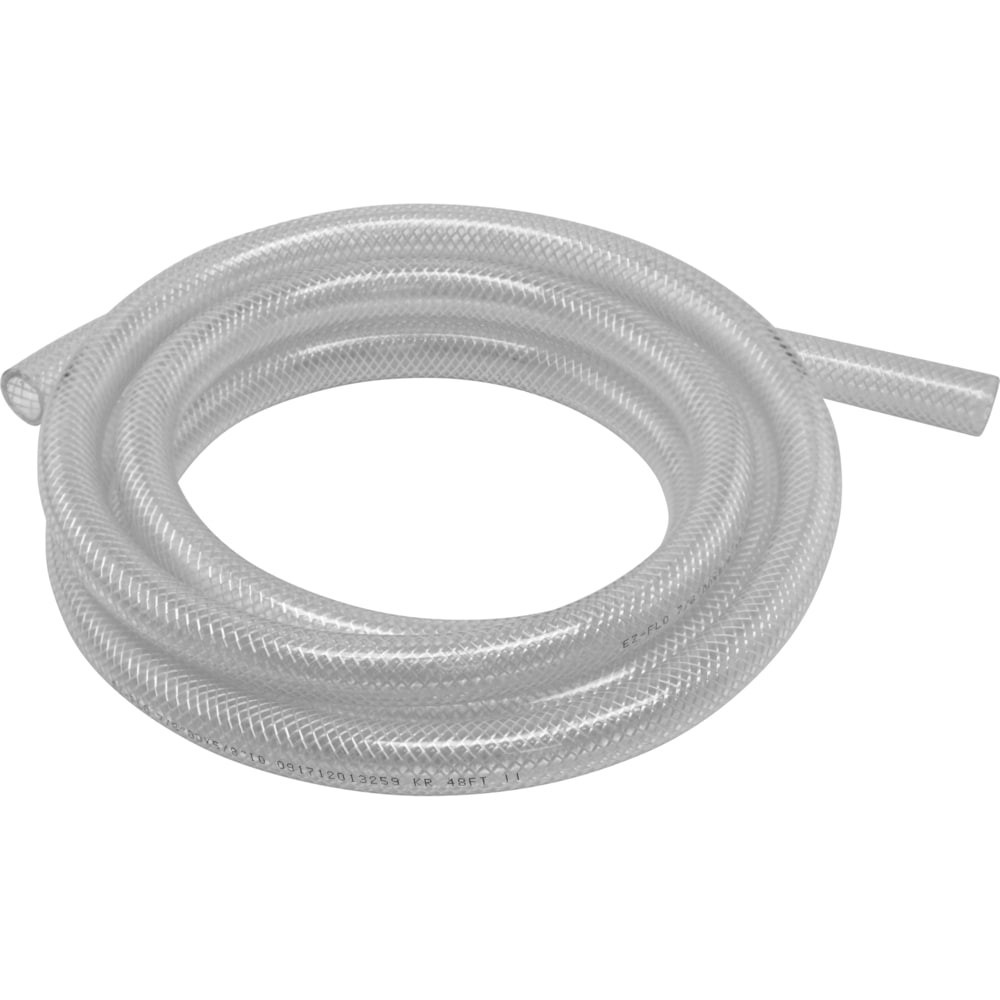 slide 1 of 6, EZ-FLO 3/8-in ID x 10-ft Reinforced PVC Clear Reinforced braided vinyl tubing, 1 ct
