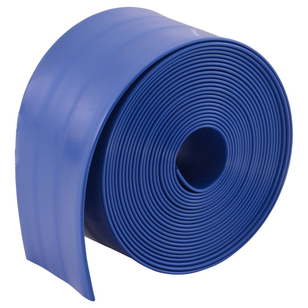 slide 1 of 6, EZ-FLO 1-1/2-in ID x 15-ft PVC Blue Flat discharge hose, 1 ct