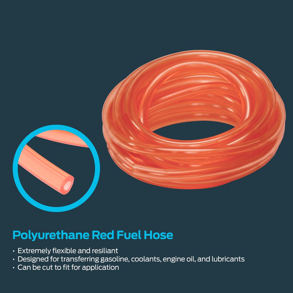 slide 3 of 6, EZ-FLO 1/8-in ID x 10-ft Polyurethane Red Fuel hose, 1 ct