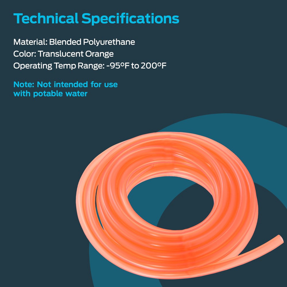 slide 4 of 6, EZ-FLO 1/8-in ID x 10-ft Polyurethane Red Fuel hose, 1 ct