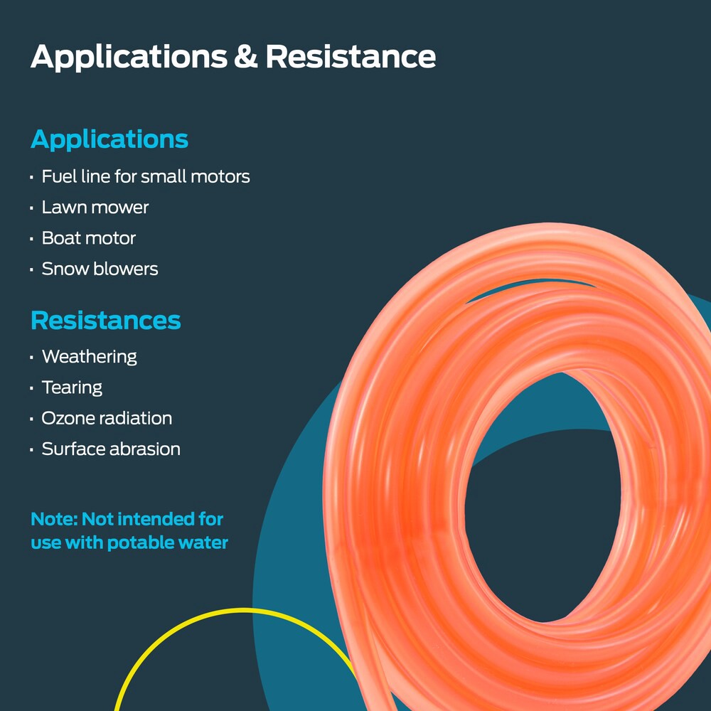 slide 5 of 6, EZ-FLO 1/8-in ID x 10-ft Polyurethane Red Fuel hose, 1 ct