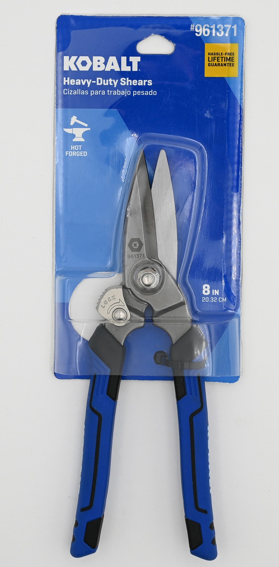 slide 2 of 6, Kobalt 8-in Stainless steel Molded grip Scissors, 1 ct