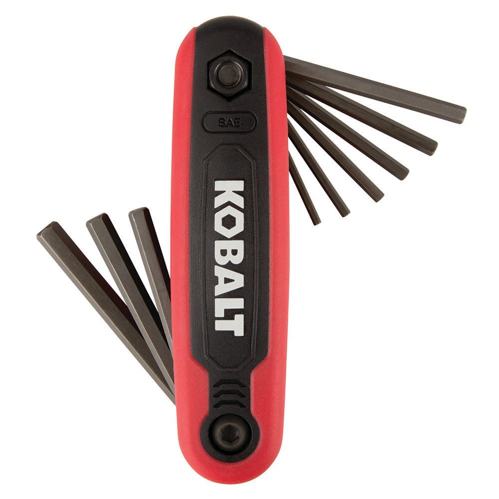 slide 3 of 6, Kobalt Folding Assorted Standard (SAE) 9 -Pieces Hex key set, 1 ct