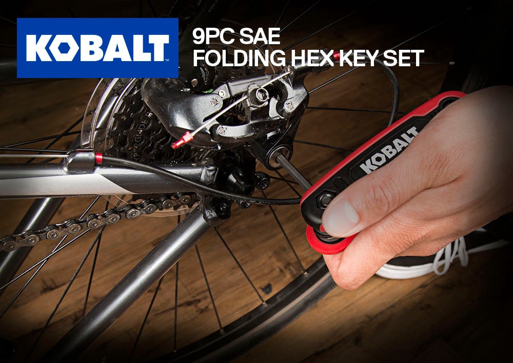 slide 4 of 6, Kobalt Folding Assorted Standard (SAE) 9 -Pieces Hex key set, 1 ct