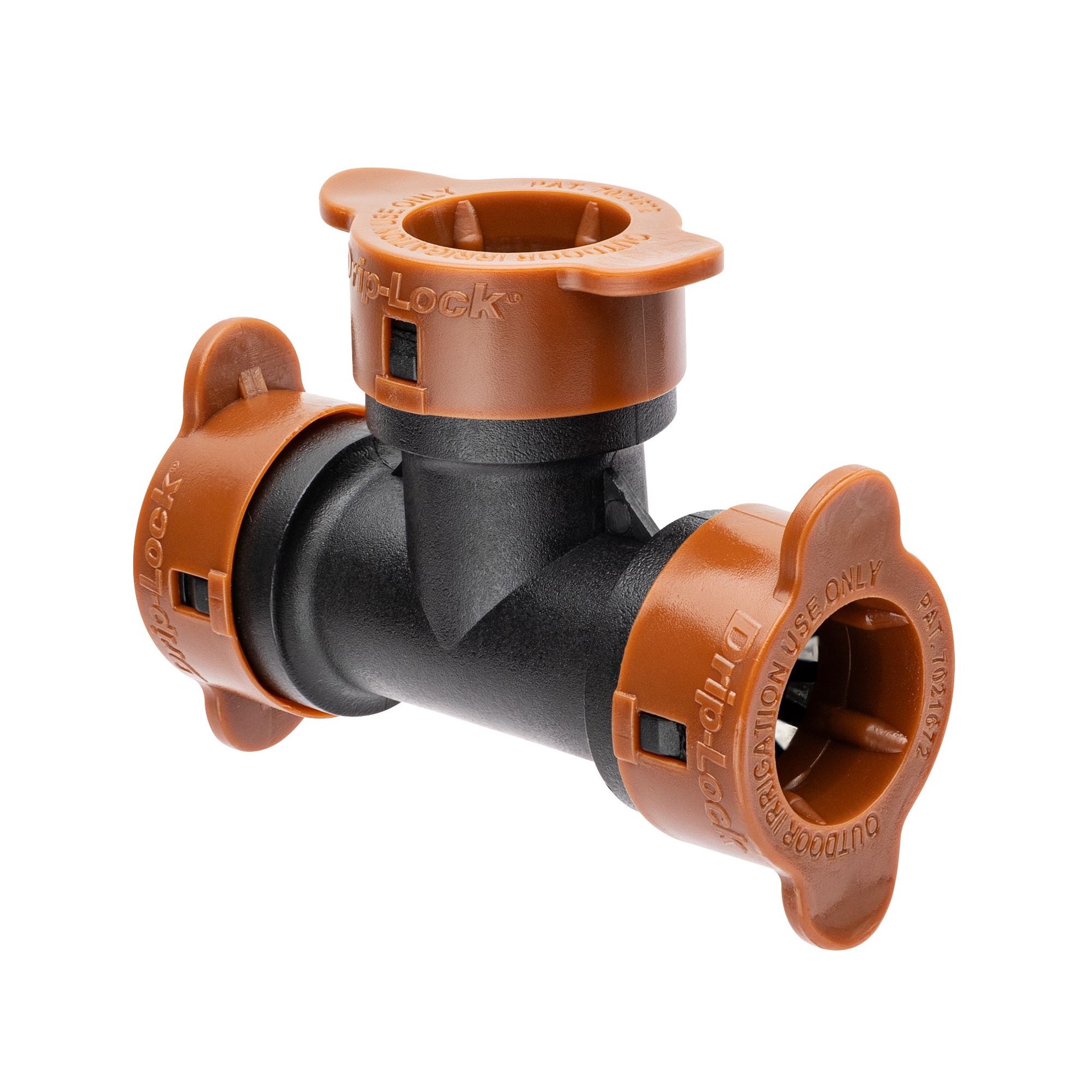 slide 2 of 6, Orbit 1/2-in Polyethylene Push-Fit Drip Irrigation Tee, 1 ct