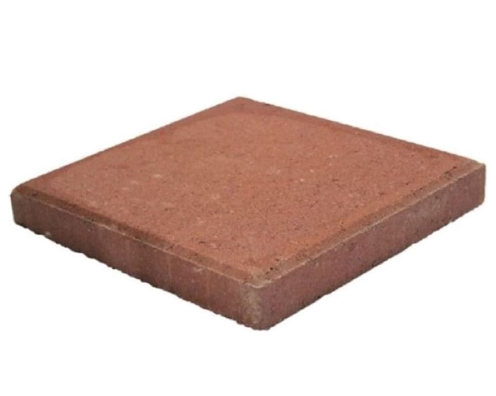 slide 4 of 5, 12-in L x 12-in W x 2-in H Square Red Concrete Patio stone, 1 ct