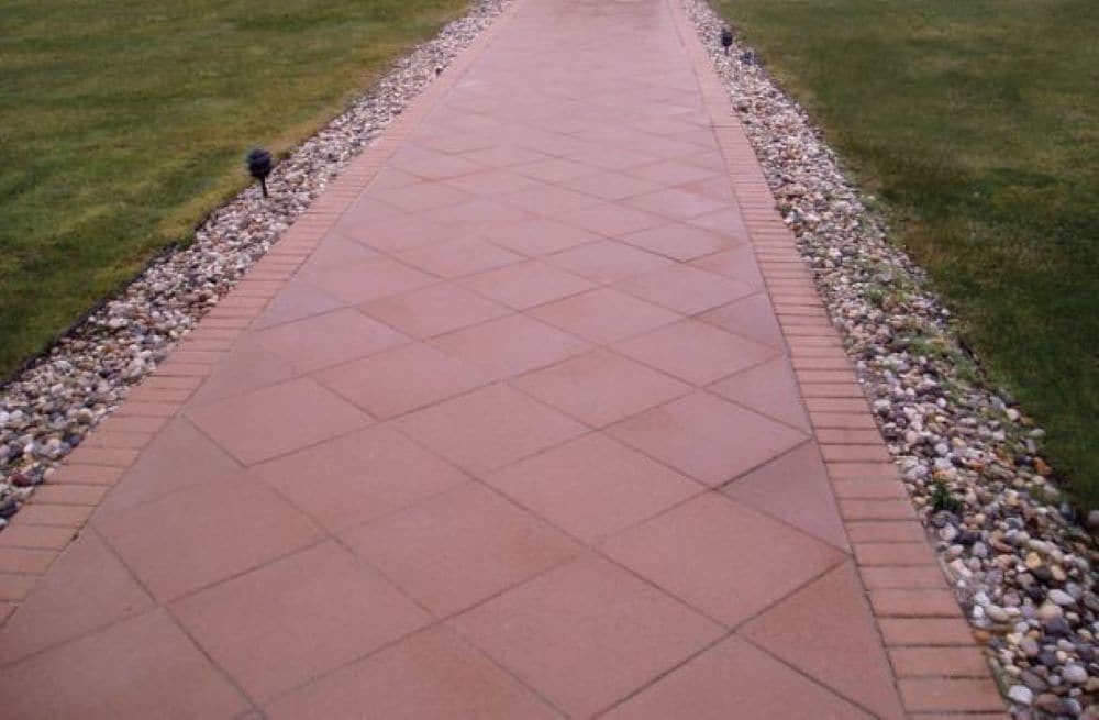 slide 5 of 5, 12-in L x 12-in W x 2-in H Square Red Concrete Patio stone, 1 ct