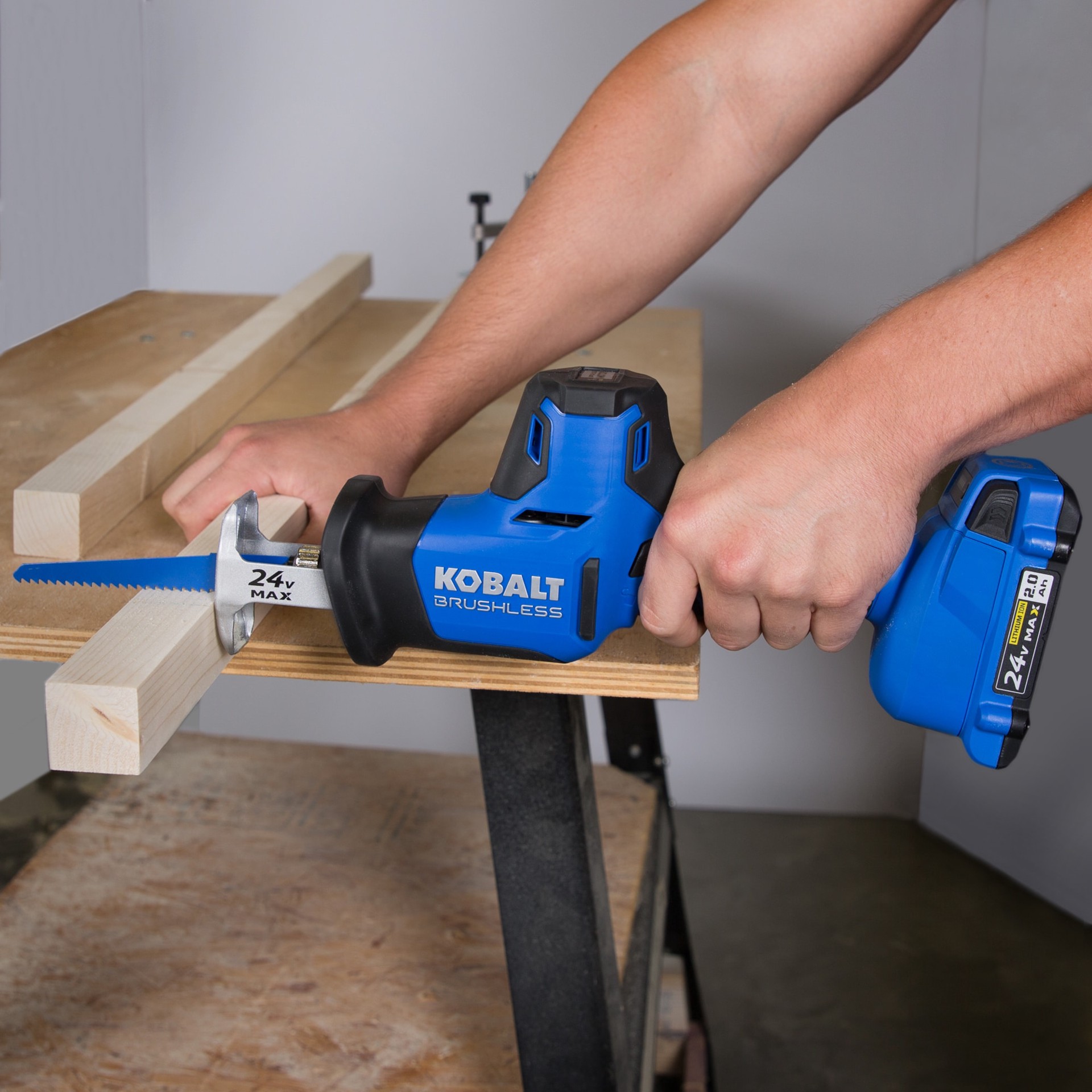 slide 4 of 6, Kobalt 24-volt Variable Speed Brushless Cordless Reciprocating Saw (Battery Not Included), 1 ct