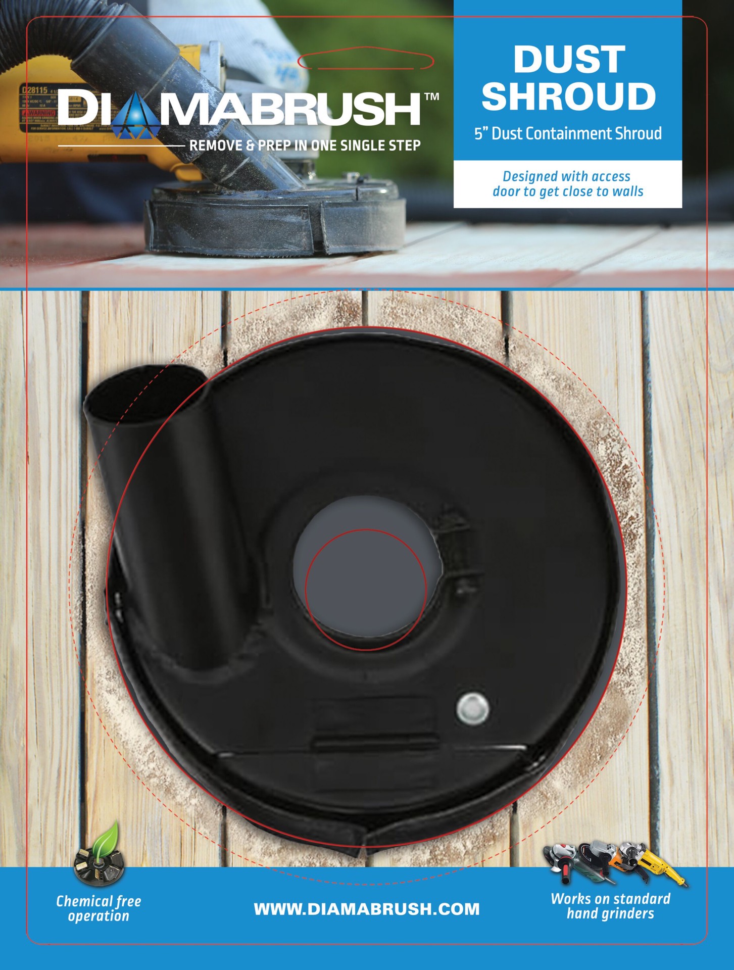 slide 4 of 6, Diamabrush Diamond grit 5-in Grinding/Sharpening Wheel Accessory, 1 ct