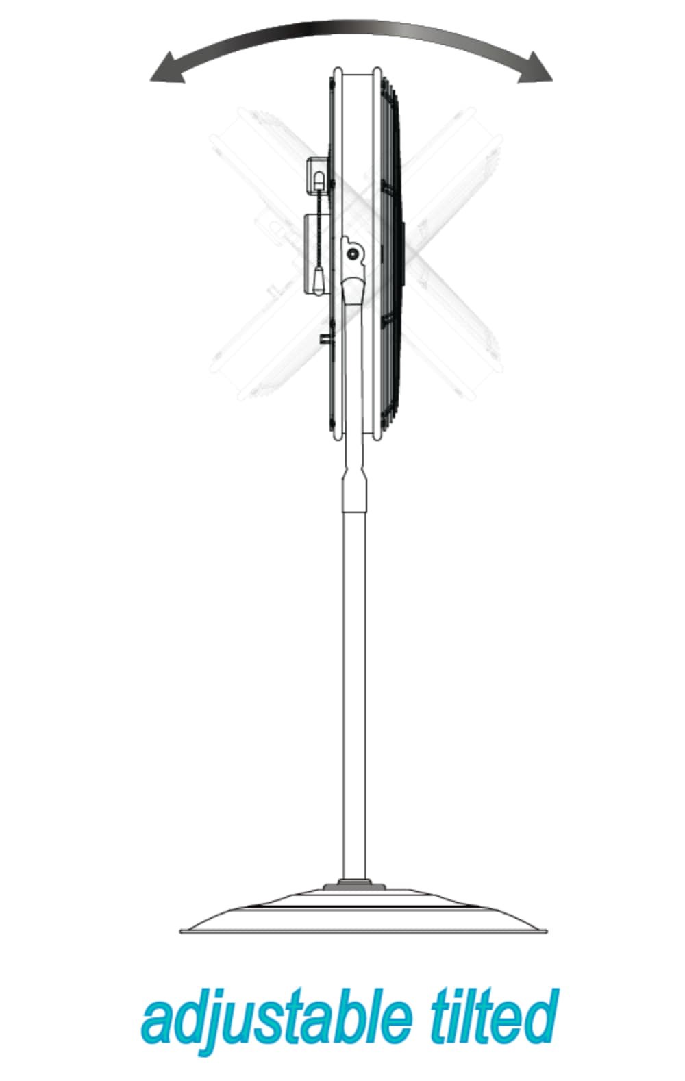 slide 5 of 6, Utilitech 20-in 120 -Volt 3 -Speed High Velocity Indoor/Outdoor Black Pedestal Fan, 1 ct