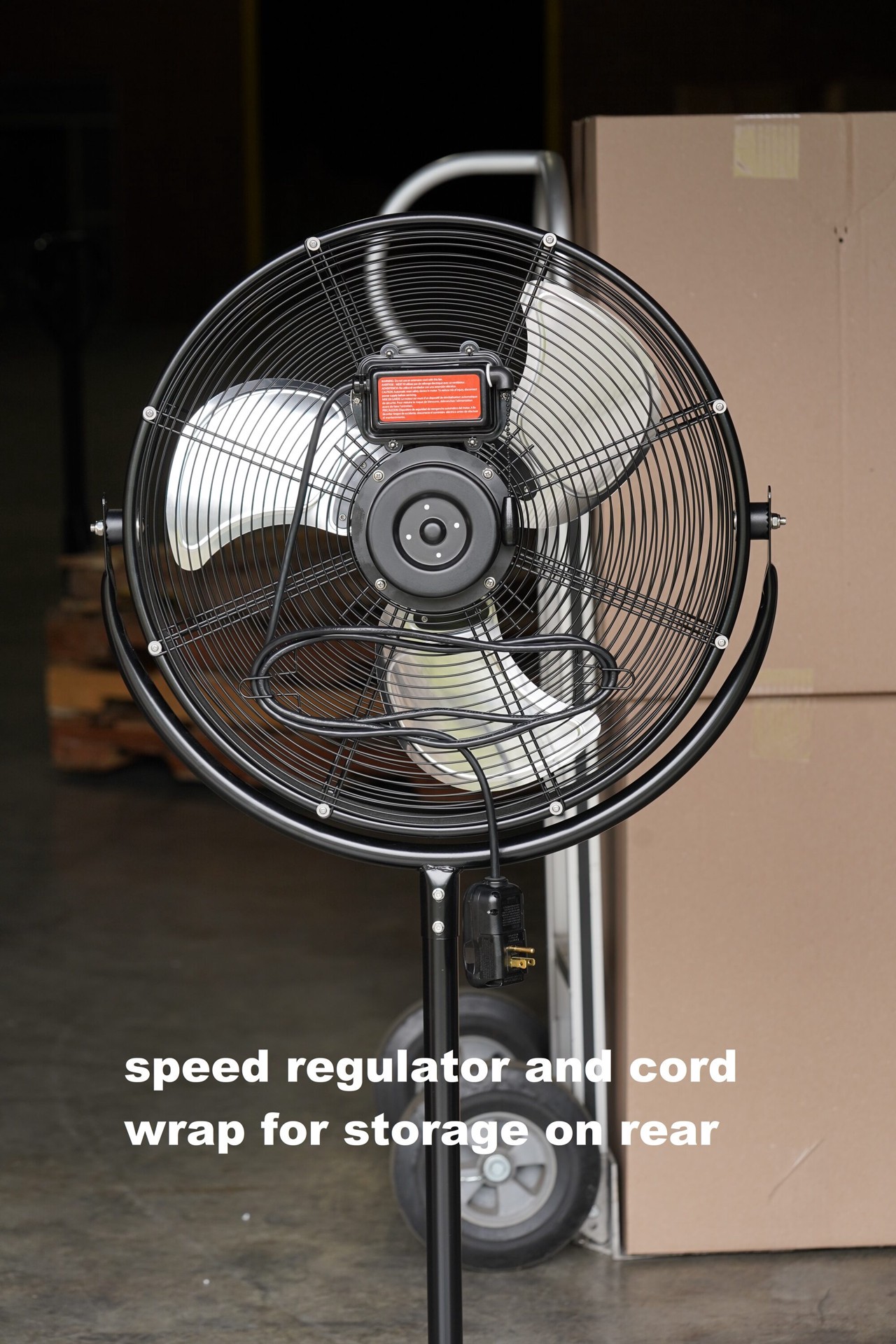 slide 6 of 6, Utilitech 20-in 120 -Volt 3 -Speed High Velocity Indoor/Outdoor Black Pedestal Fan, 1 ct