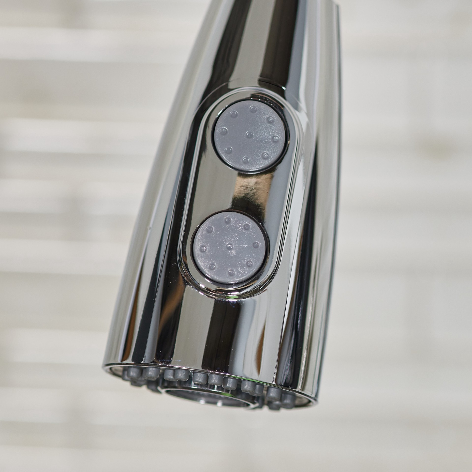 slide 4 of 6, Project Source Tucker Chrome Single Handle Deck-mount Pull-down Kitchen Faucet with Sprayer (Includes Deck Plate), 1 ct