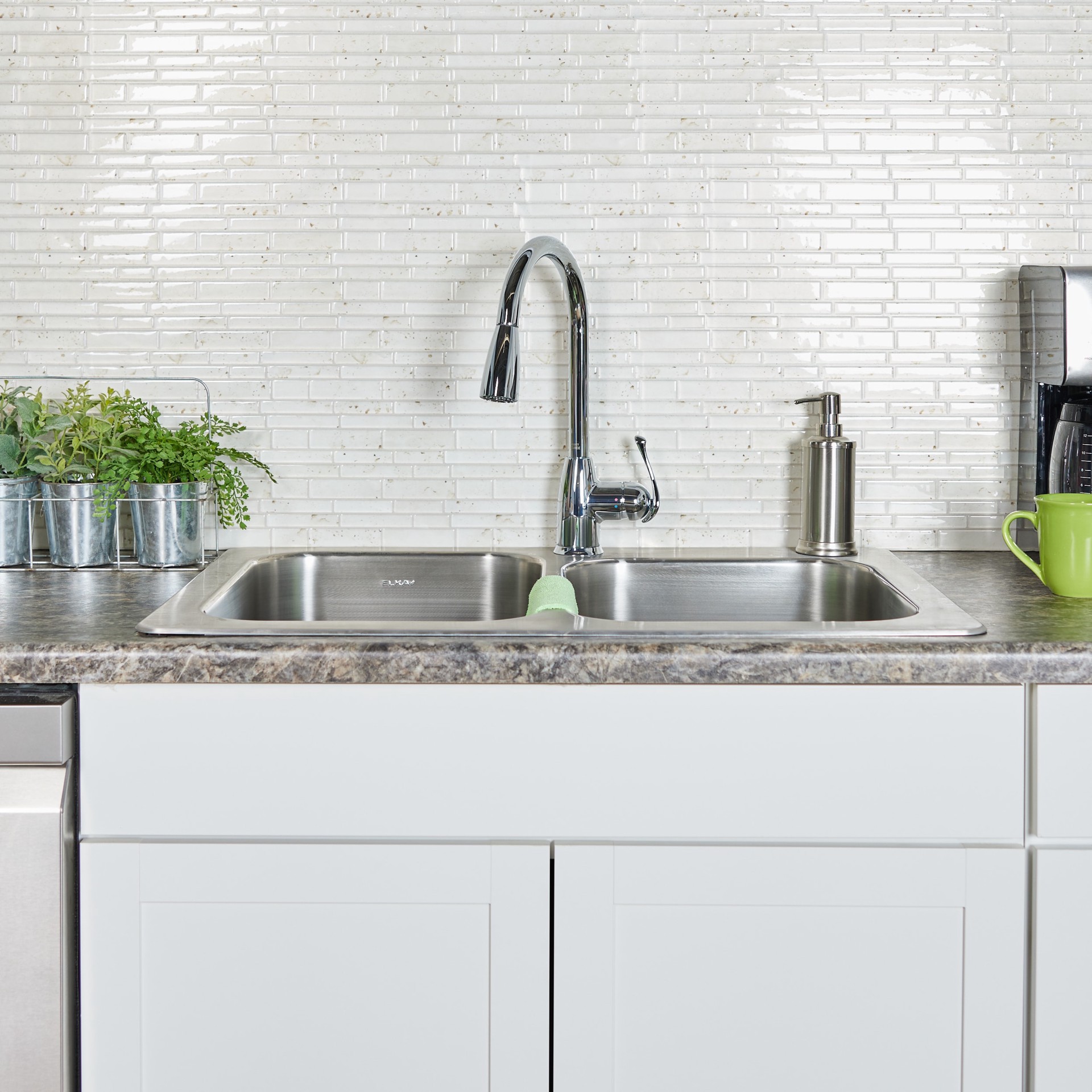 slide 6 of 6, Project Source Tucker Chrome Single Handle Deck-mount Pull-down Kitchen Faucet with Sprayer (Includes Deck Plate), 1 ct