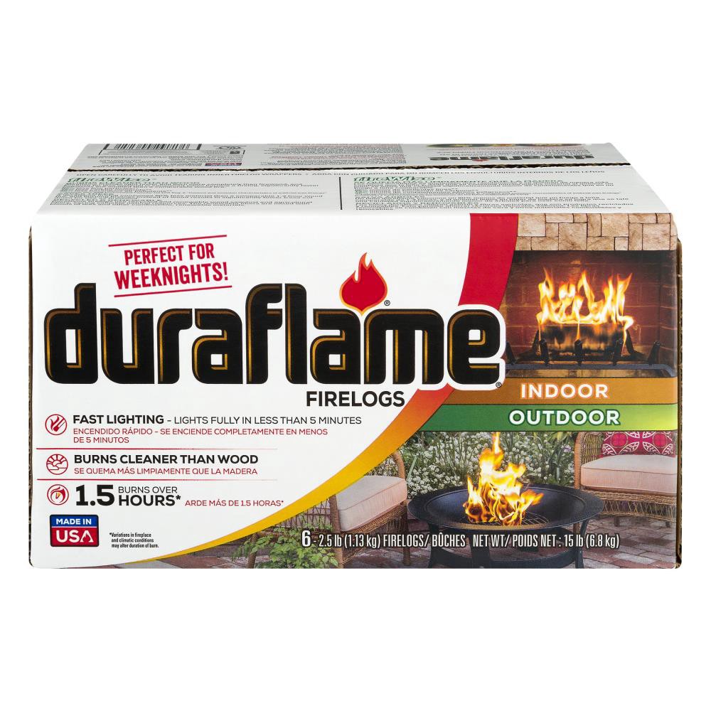 slide 2 of 6, Duraflame Indoor/Outdoor 2.5-lb Wax Fire log 6 -Pack, 1 ct