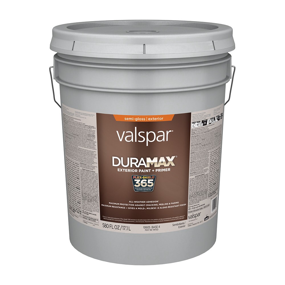 slide 1 of 1, Valspar Duramax Semi-gloss Base 4 Tintable Latex Exterior Paint + Primer (5-Gallon), 1 ct