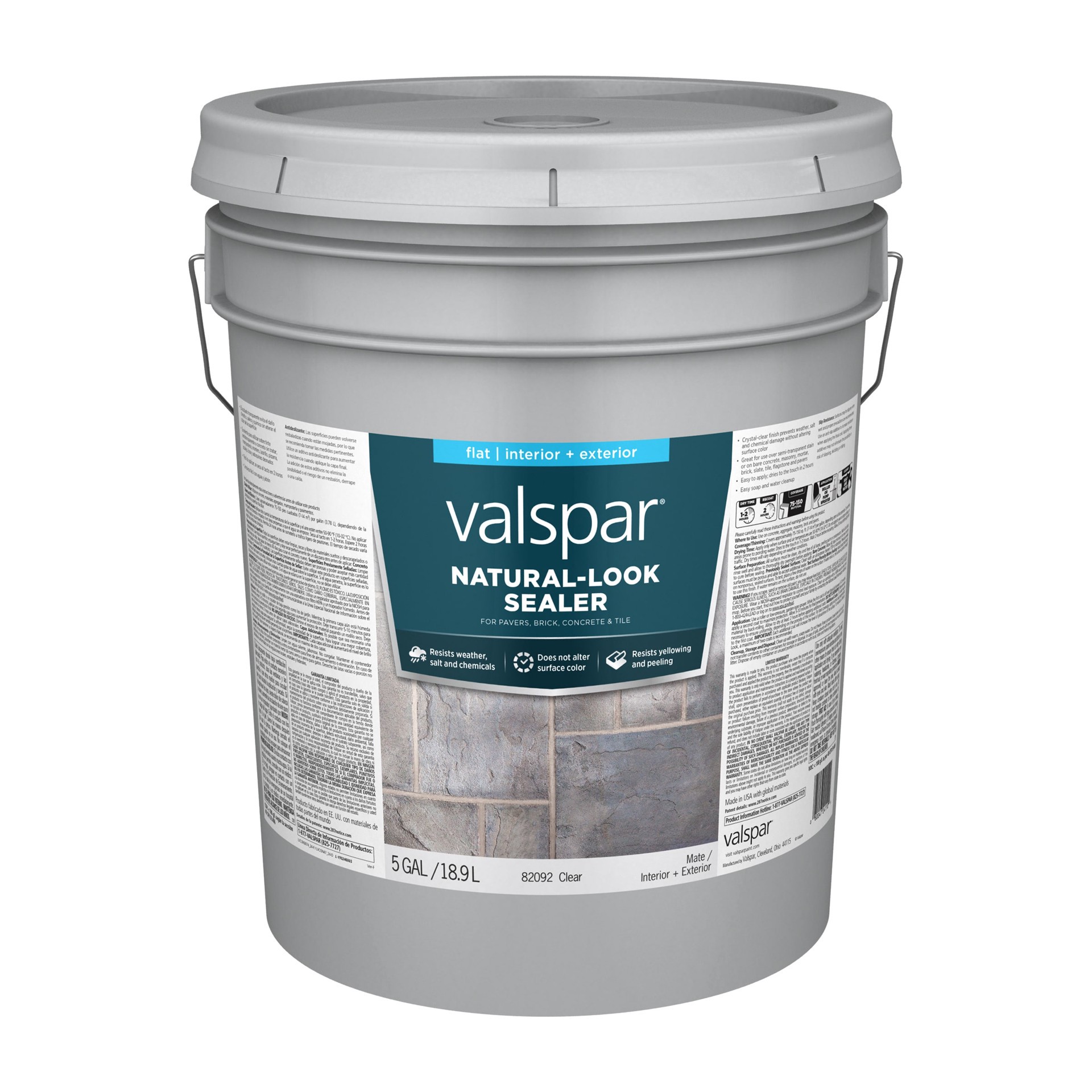 slide 1 of 5, Valspar Clear Natural Look Flat Transparent Latex Interior/Exterior Sealer ( 5-gallon ), 1 ct