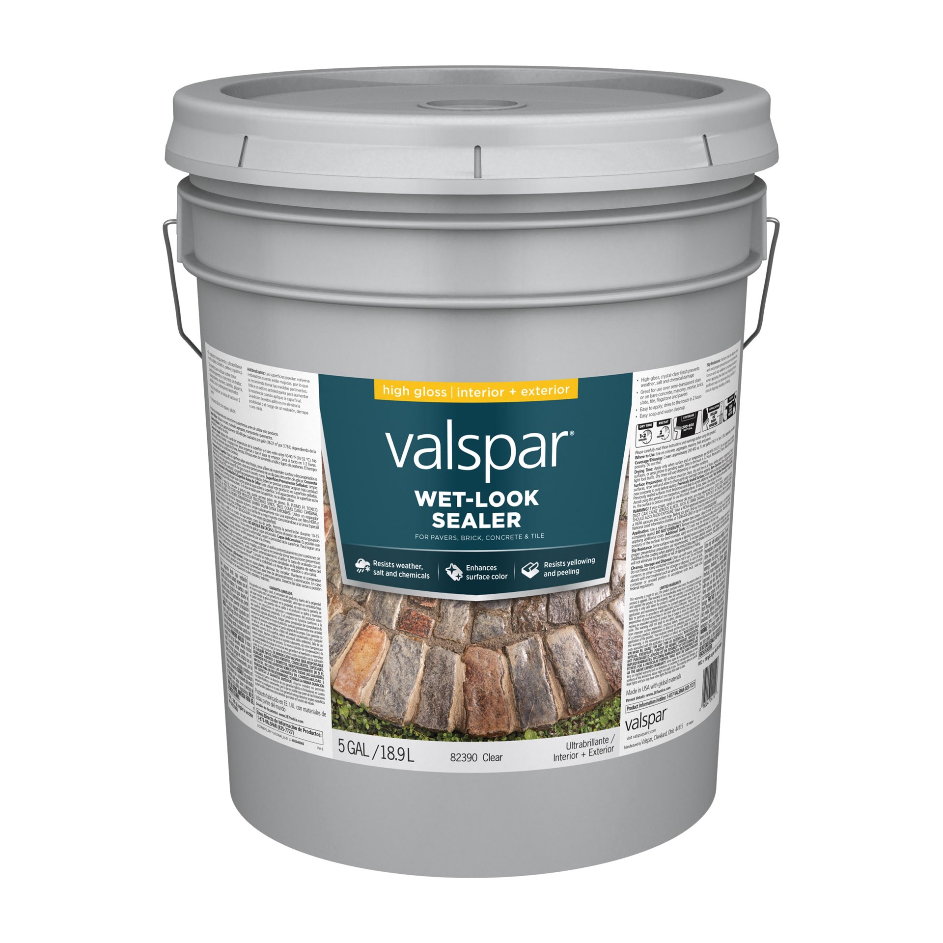 slide 1 of 5, Valspar Clear Wet Look High Gloss Transparent Latex Interior/Exterior Sealer ( 5-gallon ), 1 ct