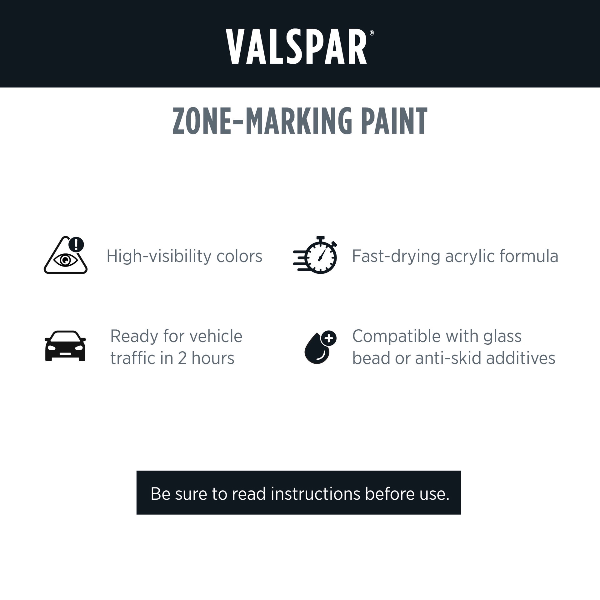 slide 4 of 6, Valspar Zone Blue Latex Marking paint ( 1-quart ), 1 ct