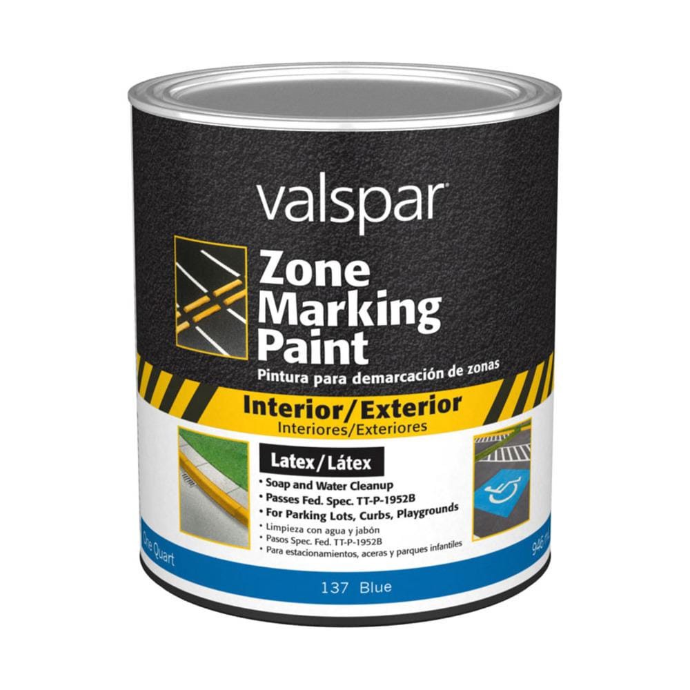 slide 1 of 6, Valspar Zone Blue Latex Marking paint ( 1-quart ), 1 ct