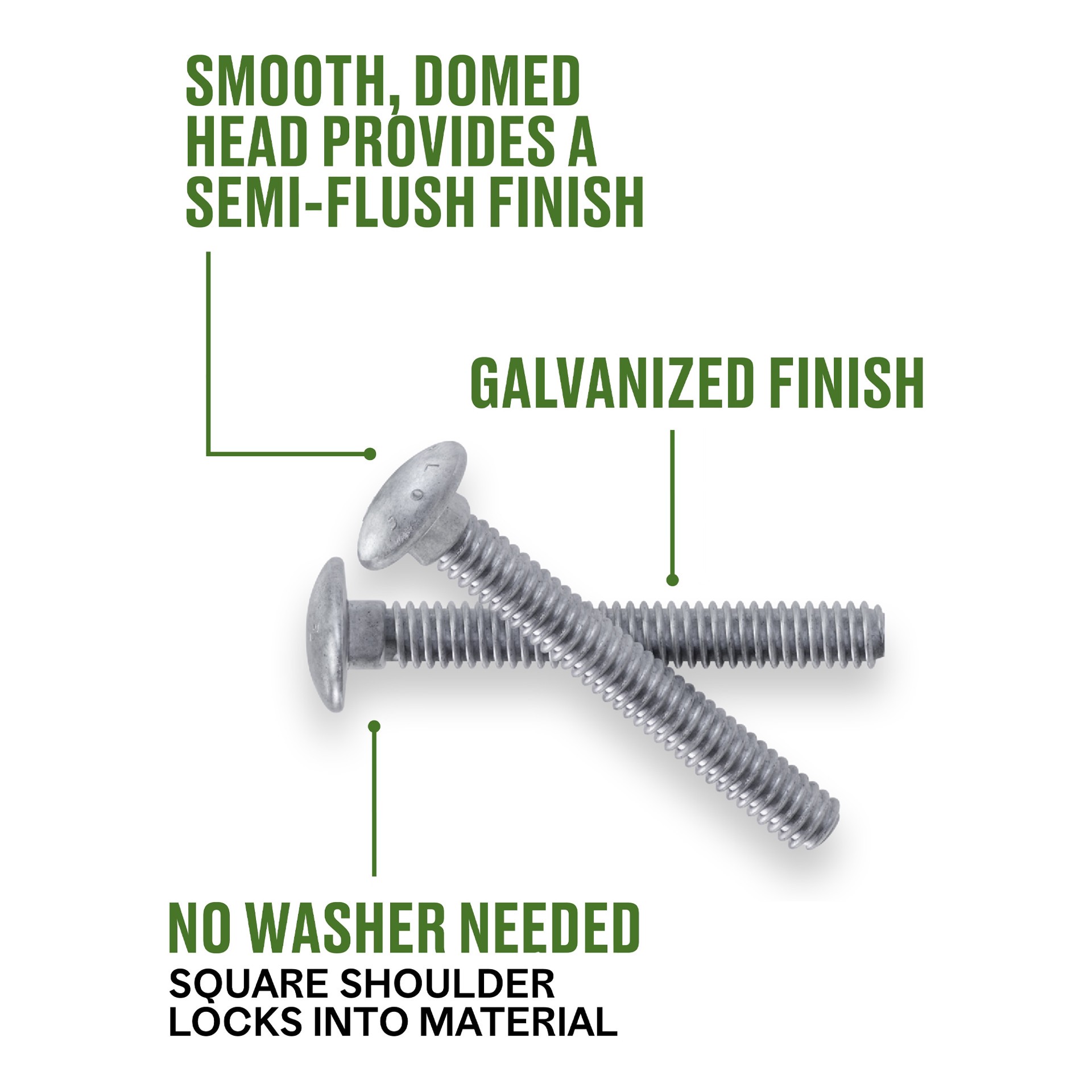 slide 4 of 6, Hillman 5/16-in x 4-1/2-in Galvanized Coarse Thread Exterior Carriage Bolt, 1 ct