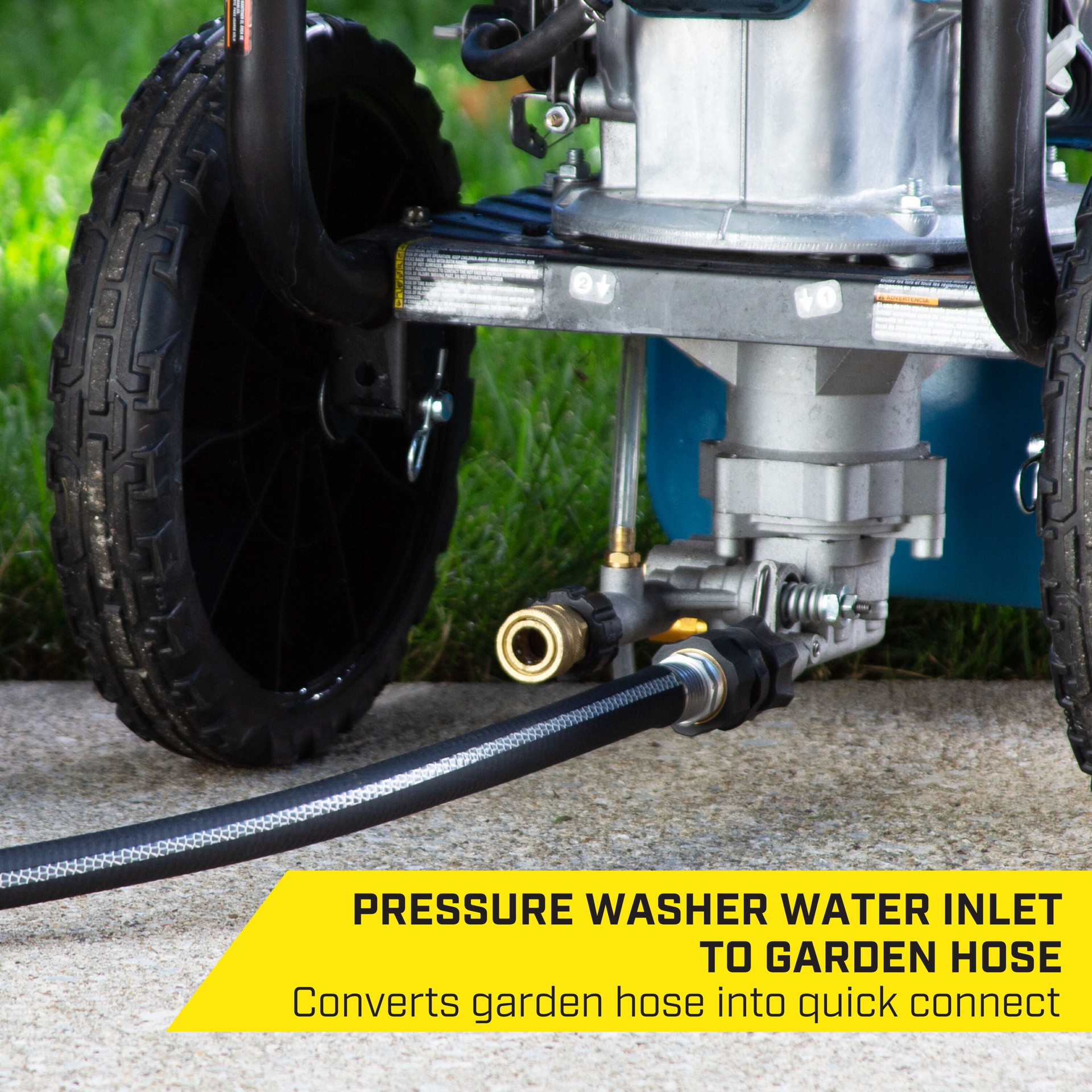 slide 5 of 6, SurfaceMaxx up to 4500 PSI M22 (14-mm) female to 3/8-in Brass Gas and Electric Pressure Washers Quick Connect Set, 1 ct
