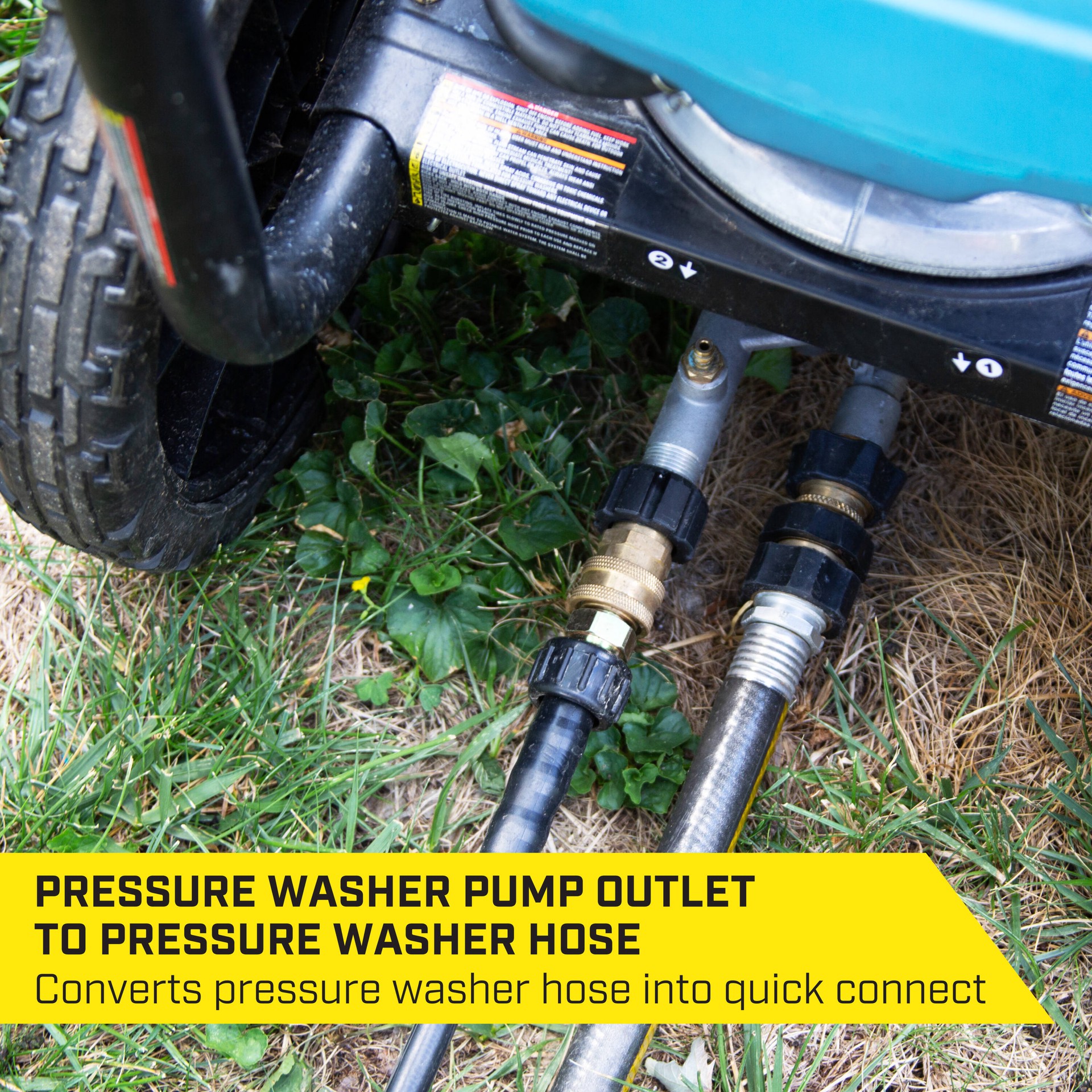 slide 6 of 6, SurfaceMaxx up to 4500 PSI M22 (14-mm) female to 3/8-in Brass Gas and Electric Pressure Washers Quick Connect Set, 1 ct