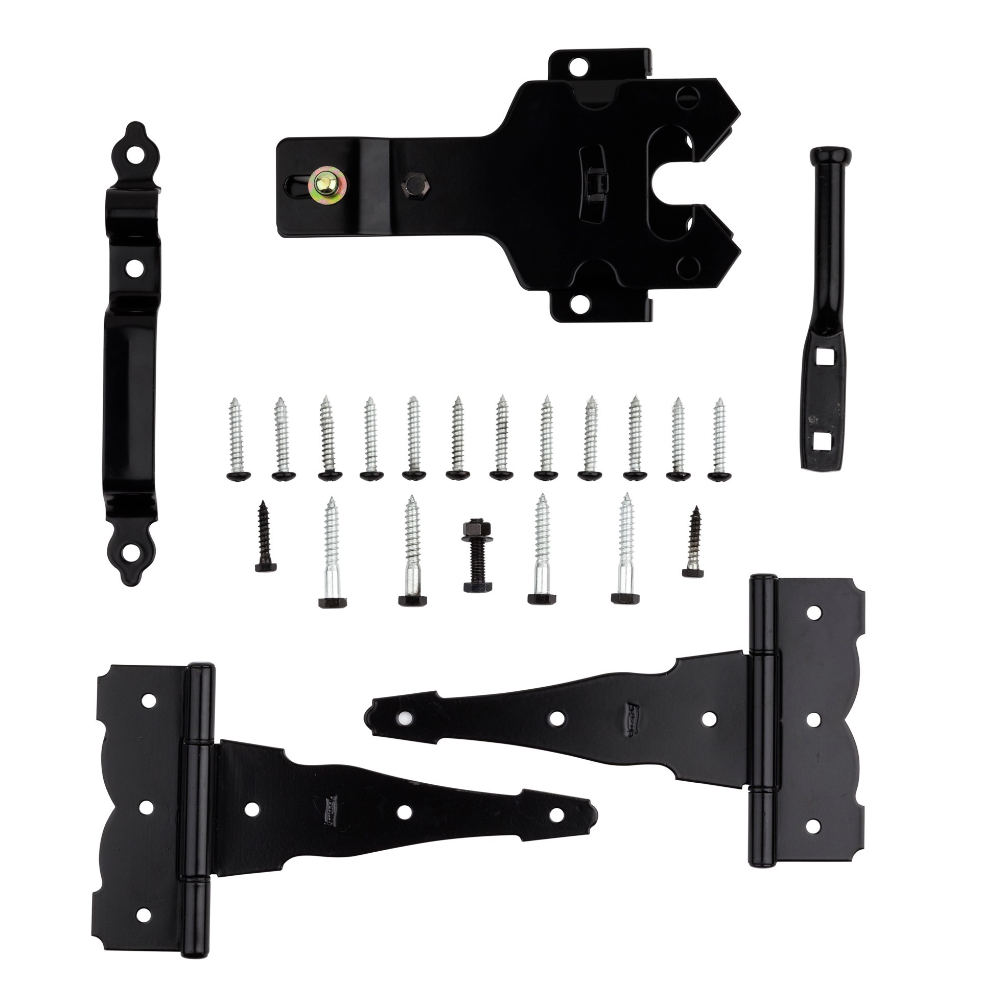 slide 2 of 6, National Hardware 8-in Black Gate hardware kit, 1 ct