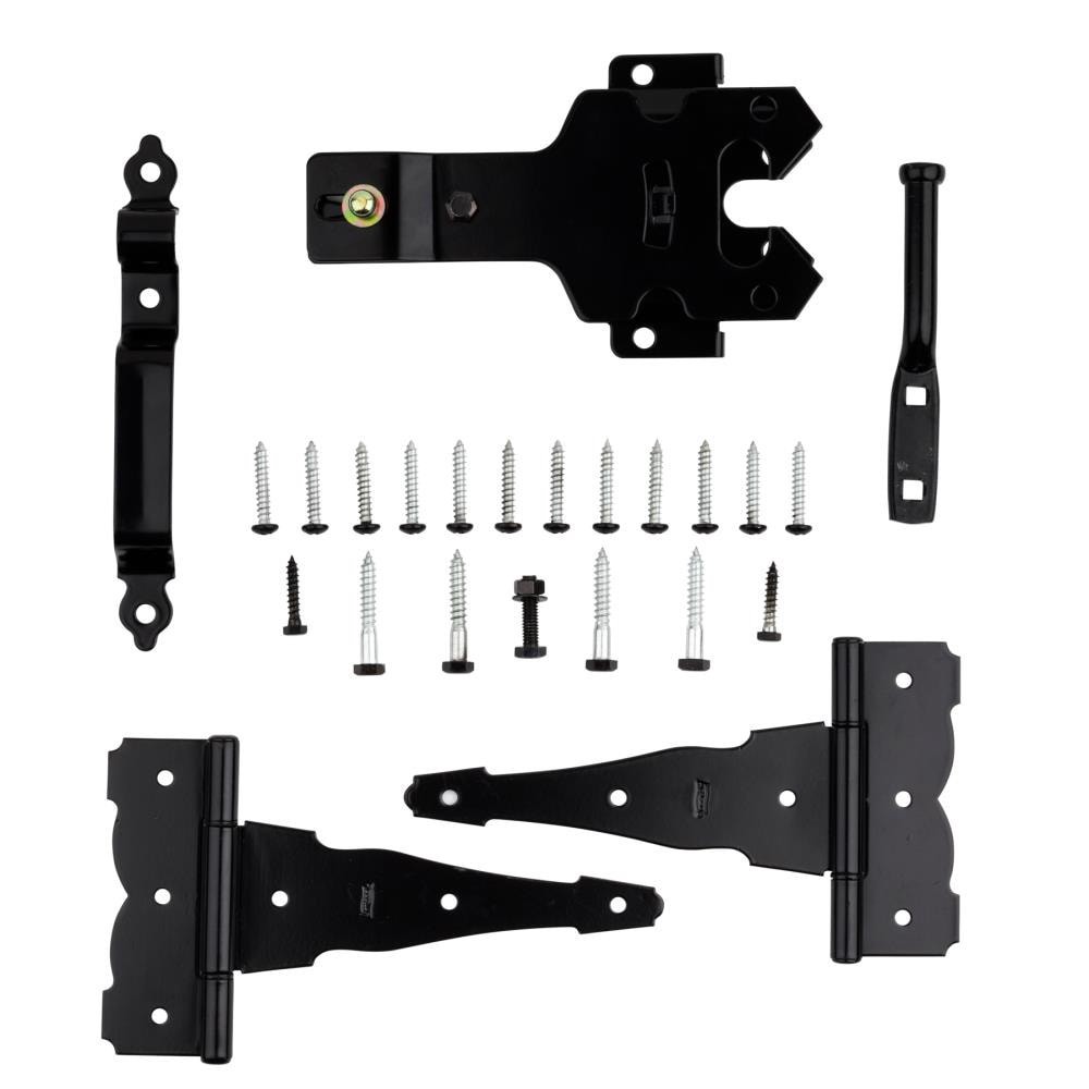slide 6 of 6, National Hardware 8-in Black Gate hardware kit, 1 ct