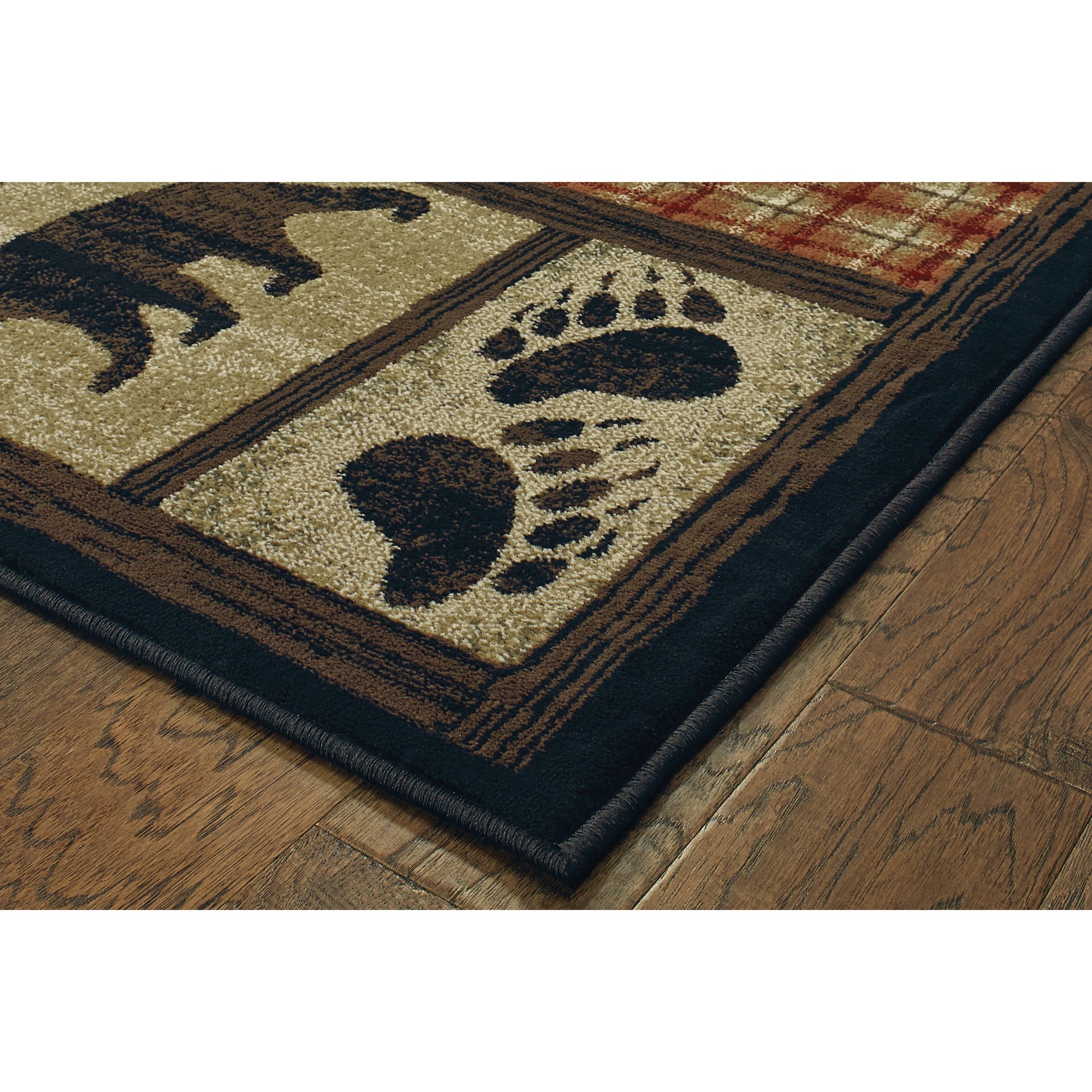 slide 3 of 6, allen + roth Woodland 2 x 3 (ft) Loomed Multi Rectangular Indoor Geometric Lodge Pet Friendly Throw rug, 1 ct