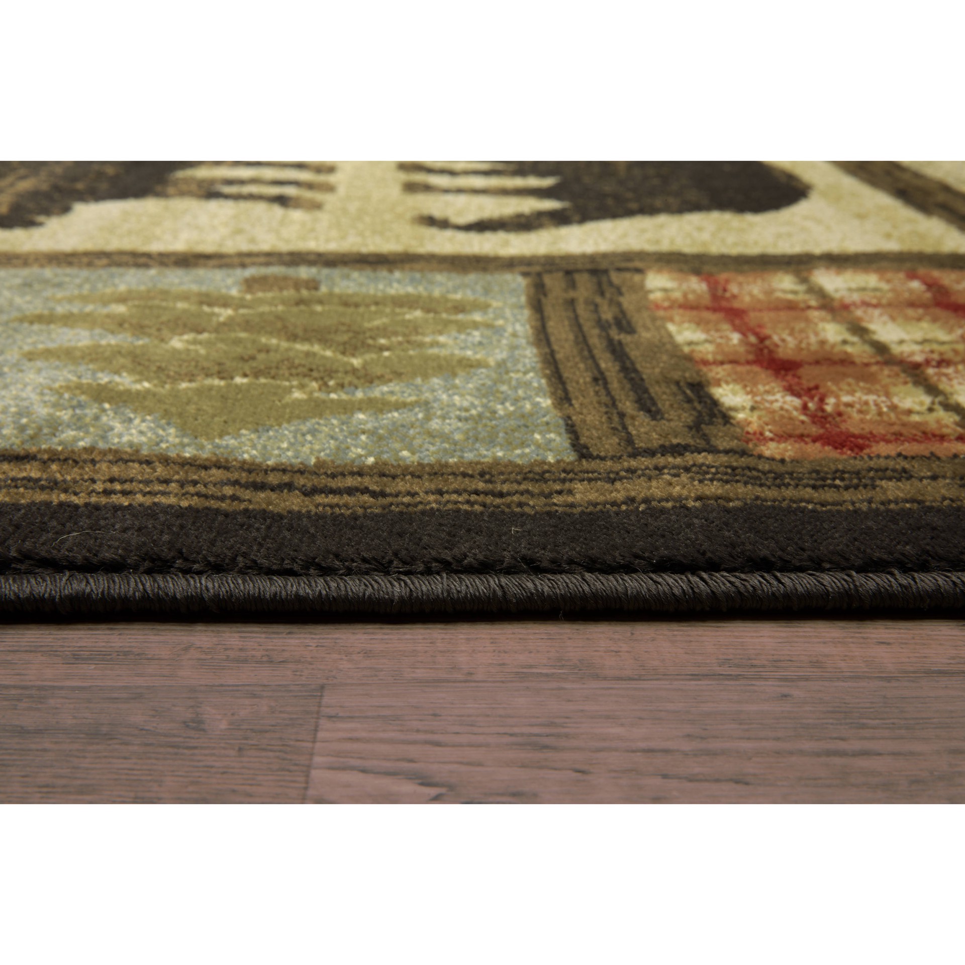 slide 6 of 6, allen + roth Woodland 2 x 3 (ft) Loomed Multi Rectangular Indoor Geometric Lodge Pet Friendly Throw rug, 1 ct